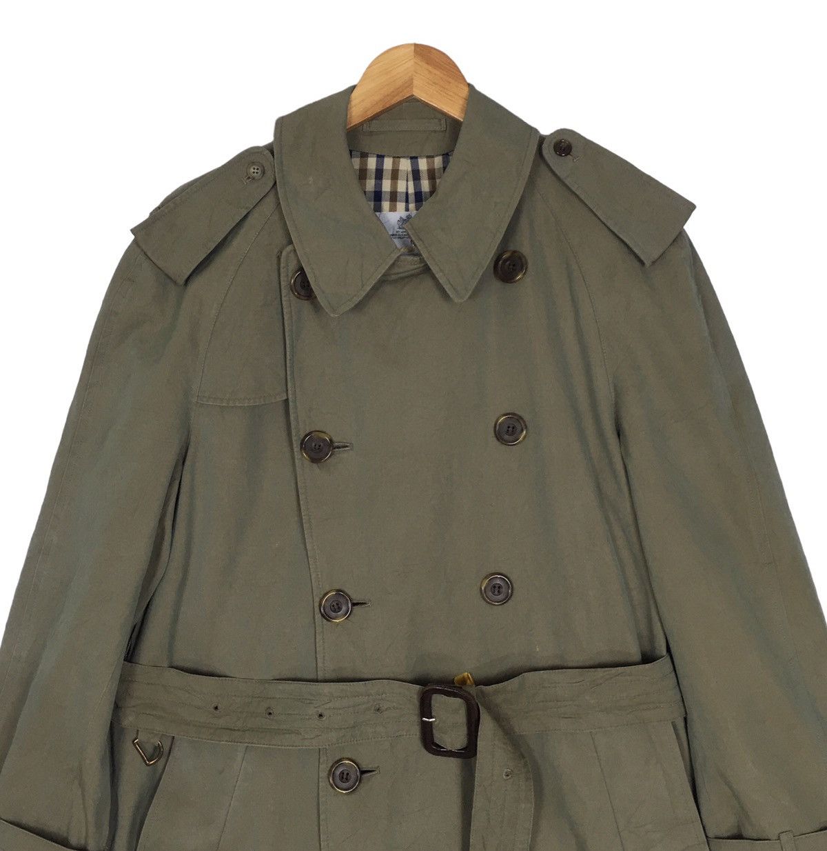 Aquascutum Aquascumtum Trench Coat Colour Moss green Sz M Size M / US 6-8 / IT 42-44 - 3 Thumbnail