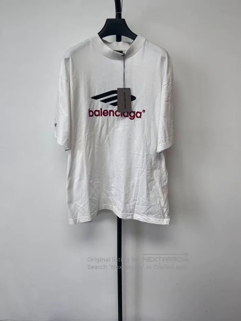 Balenciaga Balenciaga Logo Embroidered Round Neck Short Sleeve T-Shir Size US XS / EU 42 / 0 - 1 Thumbnail