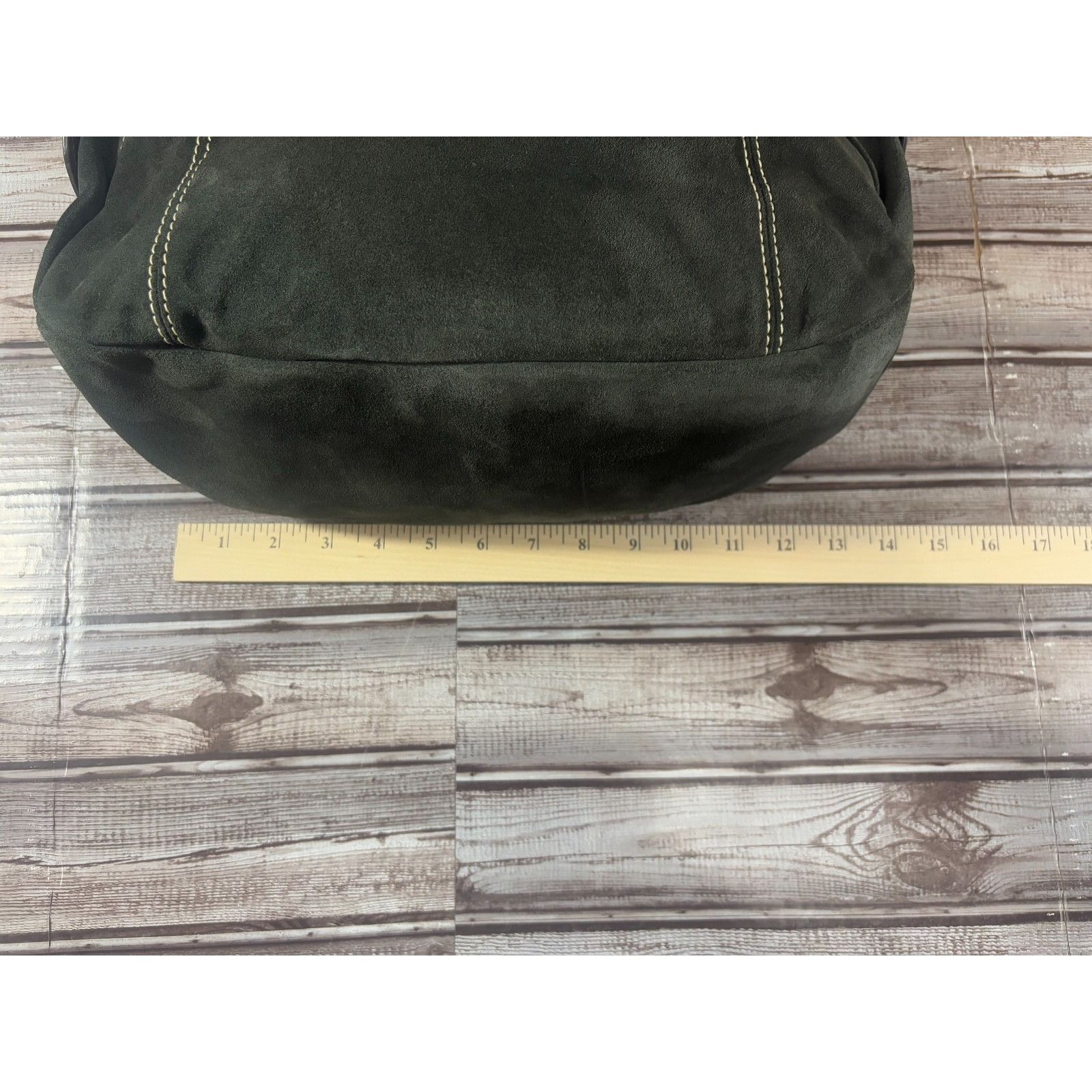 Dooney & Bourke DOONEY & BOURKE Suede leather satchel purse bag color green Size ONE SIZE - 3 Thumbnail