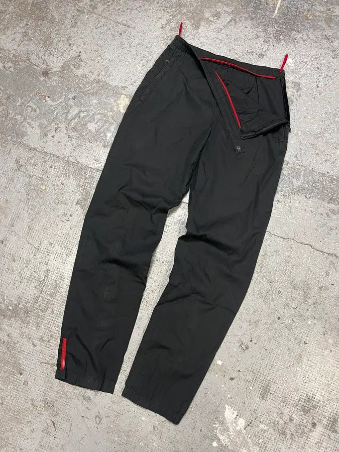 Prada × Vintage 2000s Prada Black Tactical Linea Rossa Sport Pants Size 27" / US 4 / IT 40 - 6 Thumbnail