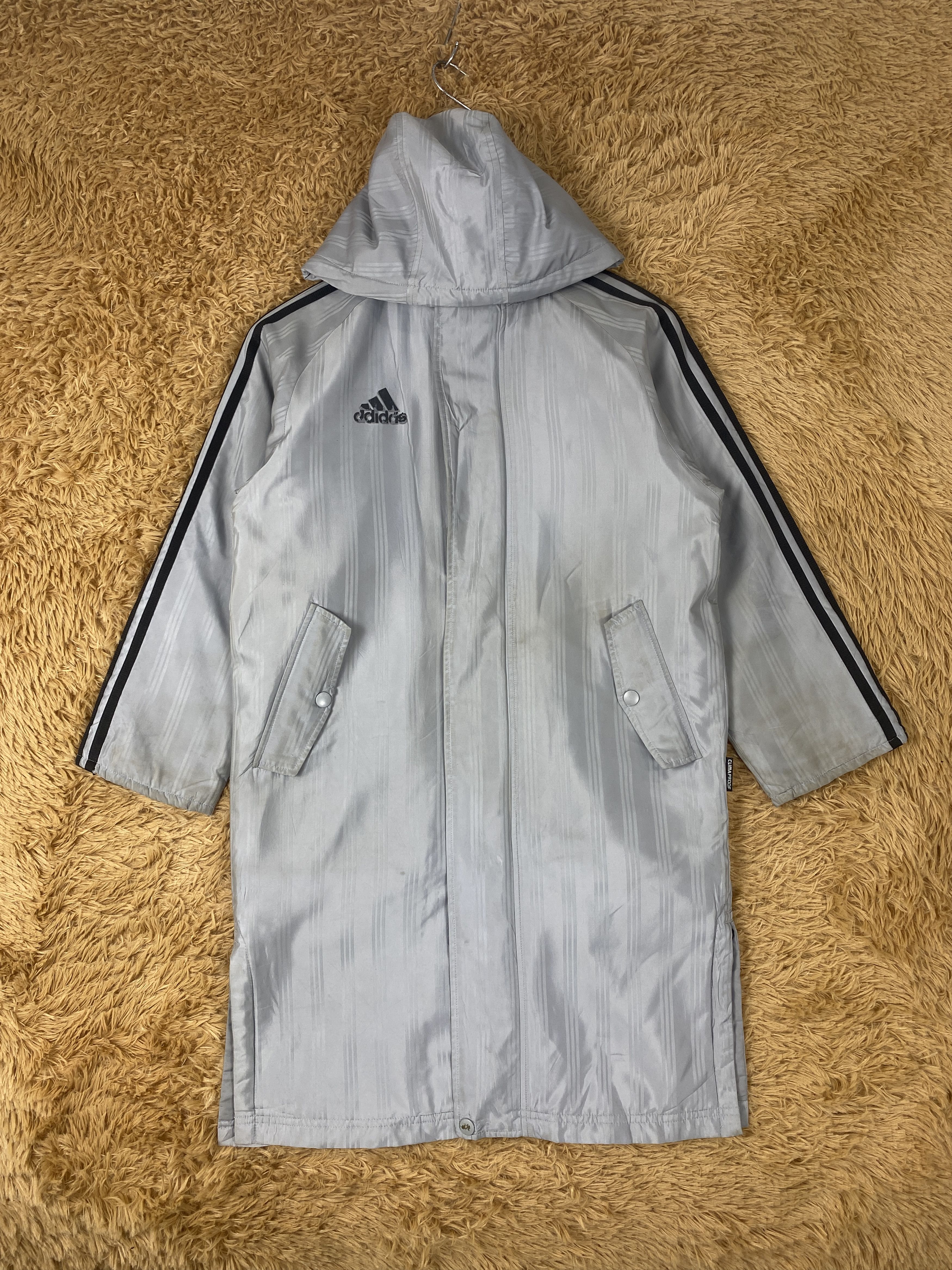 Adidas Vintage Adidas Hoodie Fleece Lining Long Jacket J2039 Size US S / EU 44-46 / 1 - 1 Thumbnail