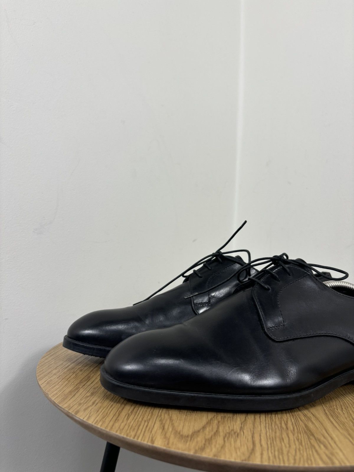 Doucal's Doucal’s Men’s Italian Handmade Black Leather Derby Shoes Size US 7.5 / EU 40-41 - 9 Thumbnail