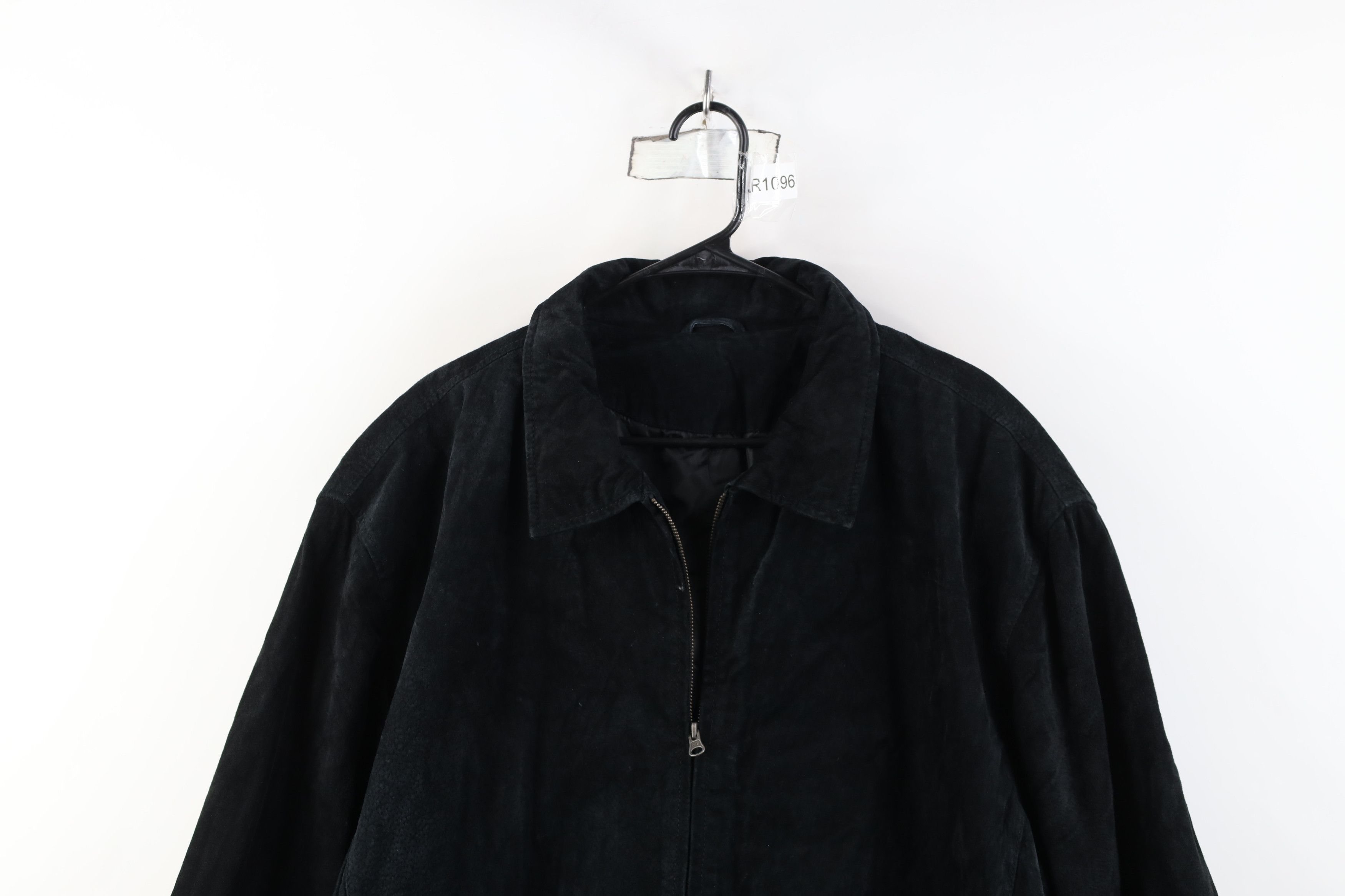 Vintage Vintage 90s Streetwear Suede Leather Bomber Jacket Black Size US XXL / EU 58 / 5 - 2 Thumbnail