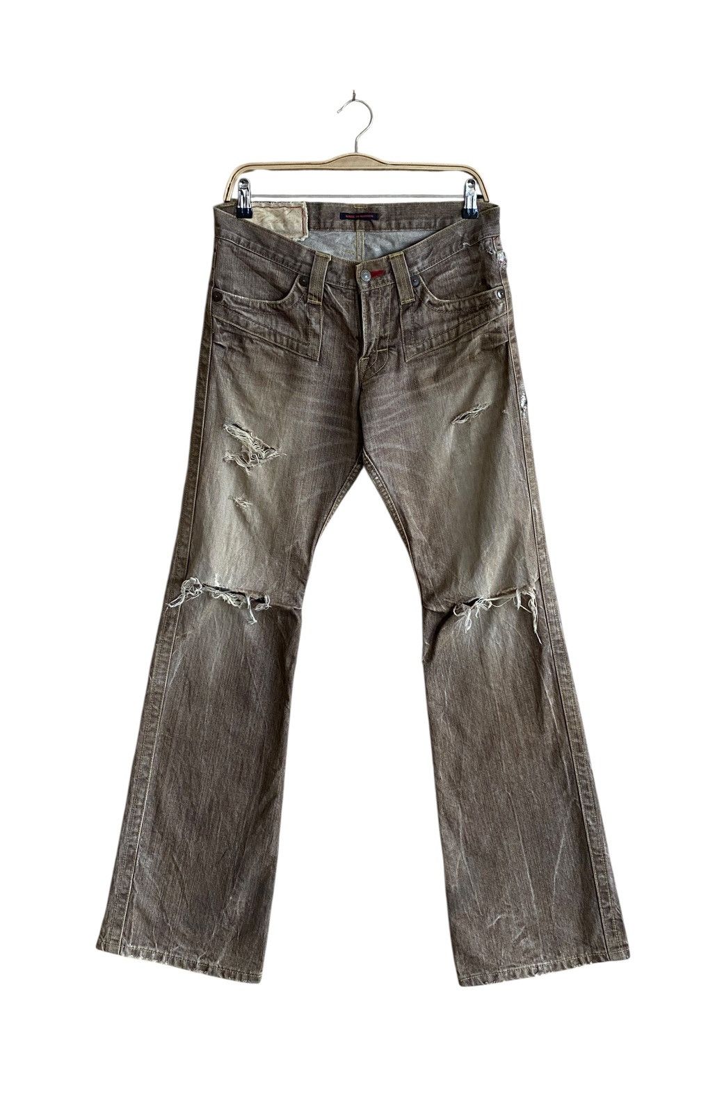 Japanese Brand Vintage Japanese Brand Blue Way Flared Jeans 1990s Size US 32 / EU 48 - 1 Thumbnail