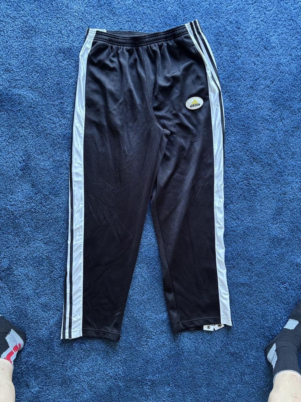 Adidas heavy knitted "pique" track pants - snaps on sides Size US 33 - 1 Thumbnail