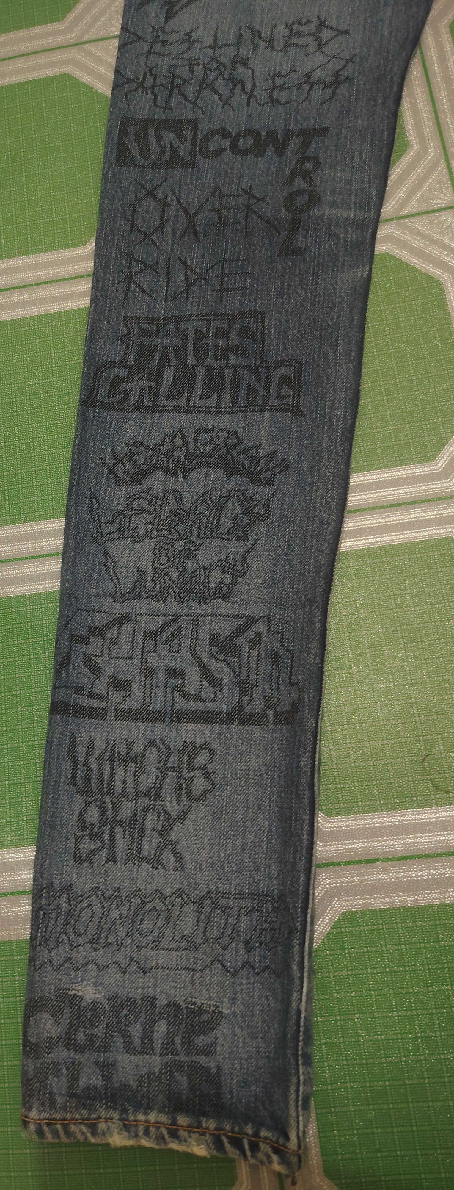 Hysteric Glamour Rare!! Hysteric Glamour skinny jeans Metal Rock Full Printed Size 26" / US 2 / IT 38 - 22 Thumbnail