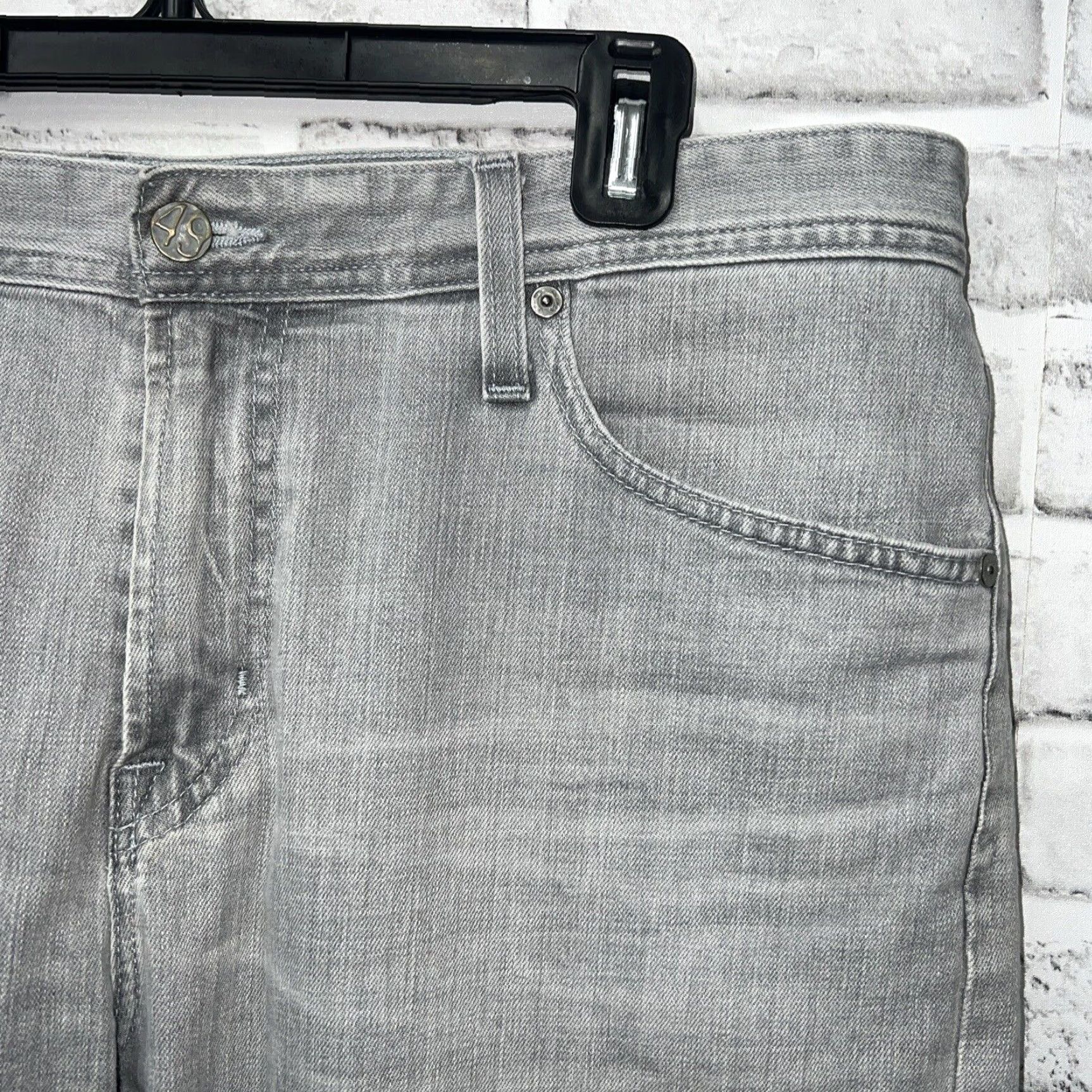 Vintage Adriano Goldschmied Jeans Men 38x30 Gray Straight AG Mens Jeans Size US 38 / EU 54 - 2 Thumbnail