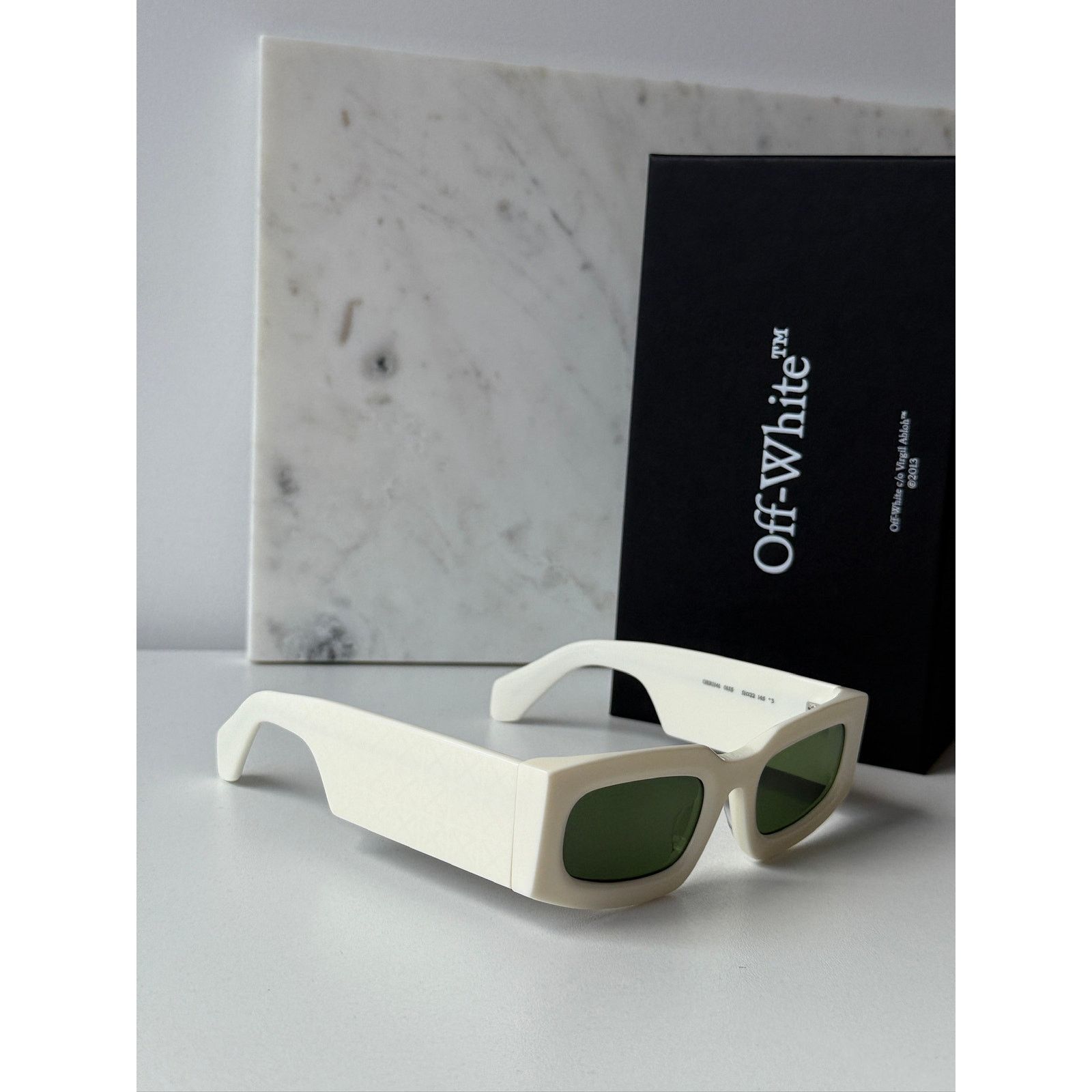 Off-White NEW Off White Cary White Rectangular Sunglasses Size ONE SIZE - 4 Thumbnail