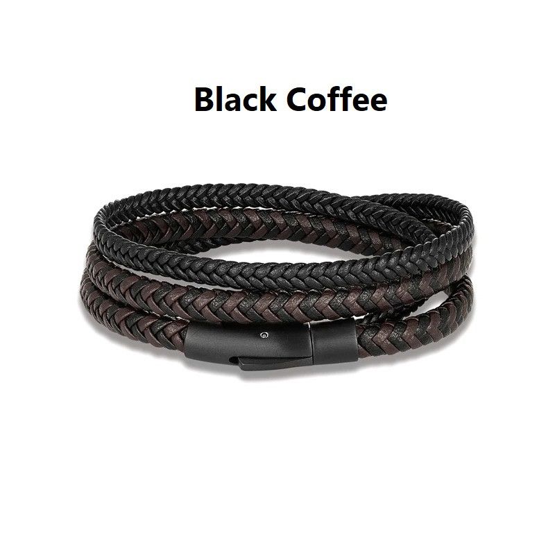 Other Double Layer Leather Bracelet Accessories Cuff Gift For Him Size ONE SIZE - 9 Thumbnail