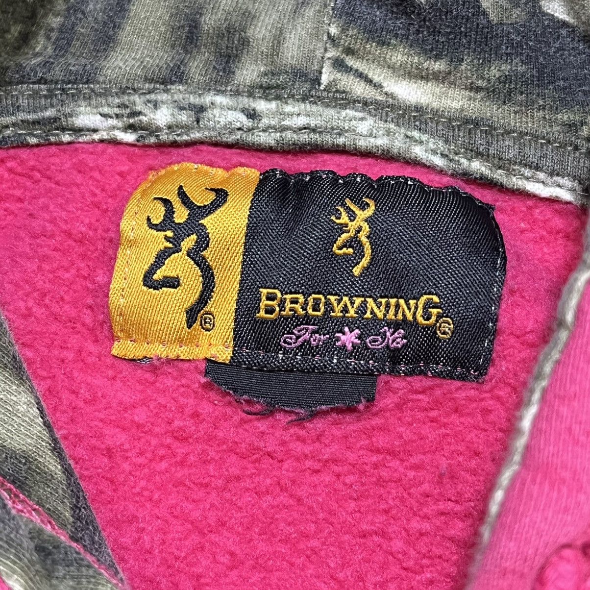 Realtree Vintage Y2K Browning Pink Grunge Skater Camo Outdoor Hoodie Size US S / EU 44-46 / 1 - 6 Thumbnail