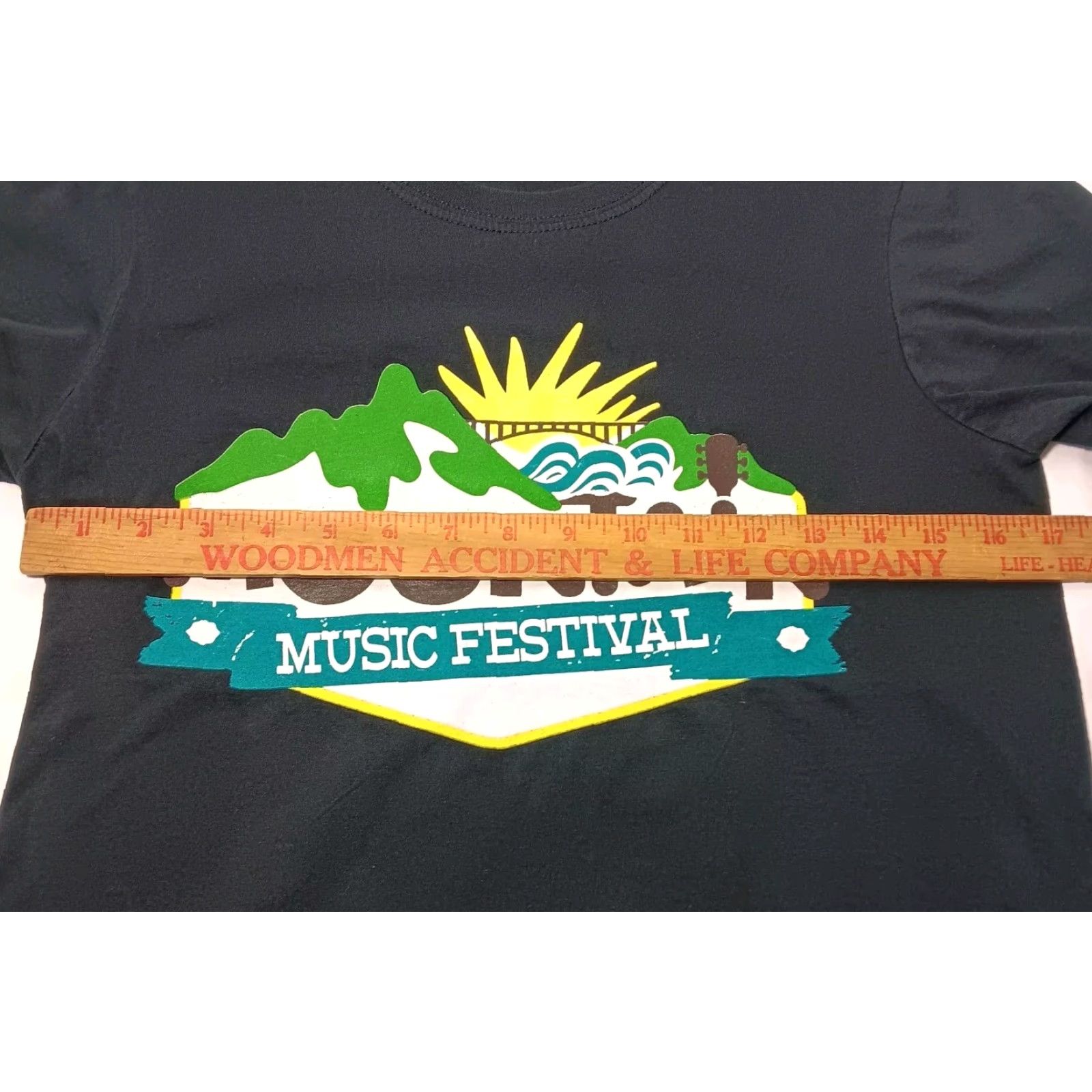 Gildan VINTAGE Mountain Music Festival Shirt S Jam Bands Papadosio Del McCoury West Virginia WV Black Gildan Softstyle Jam Bands Concert 90s Mens Size US S / EU 44-46 / 1 - 4 Thumbnail