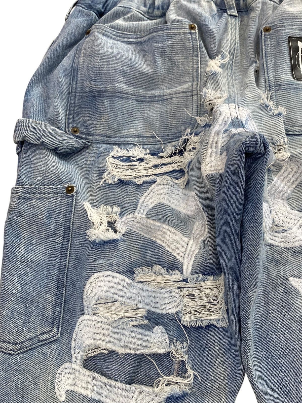 If Six Was Nine Japanese Brand Dualism Distressed Patchwork Faded Jeans Size US 30 / EU 46 - 17 Thumbnail