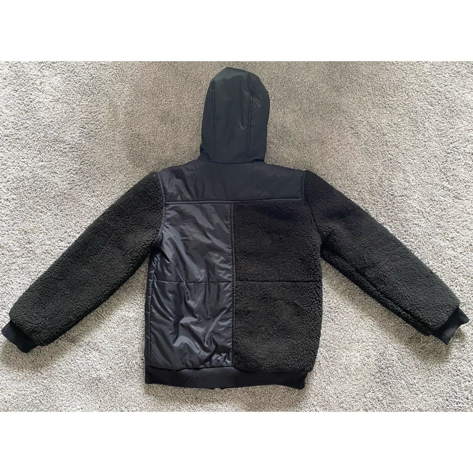True Religion True Religion Women’s Jacket Size M Black Sherpa Hooded Designer Size M / US 6-8 / IT 42-44 - 3 Thumbnail