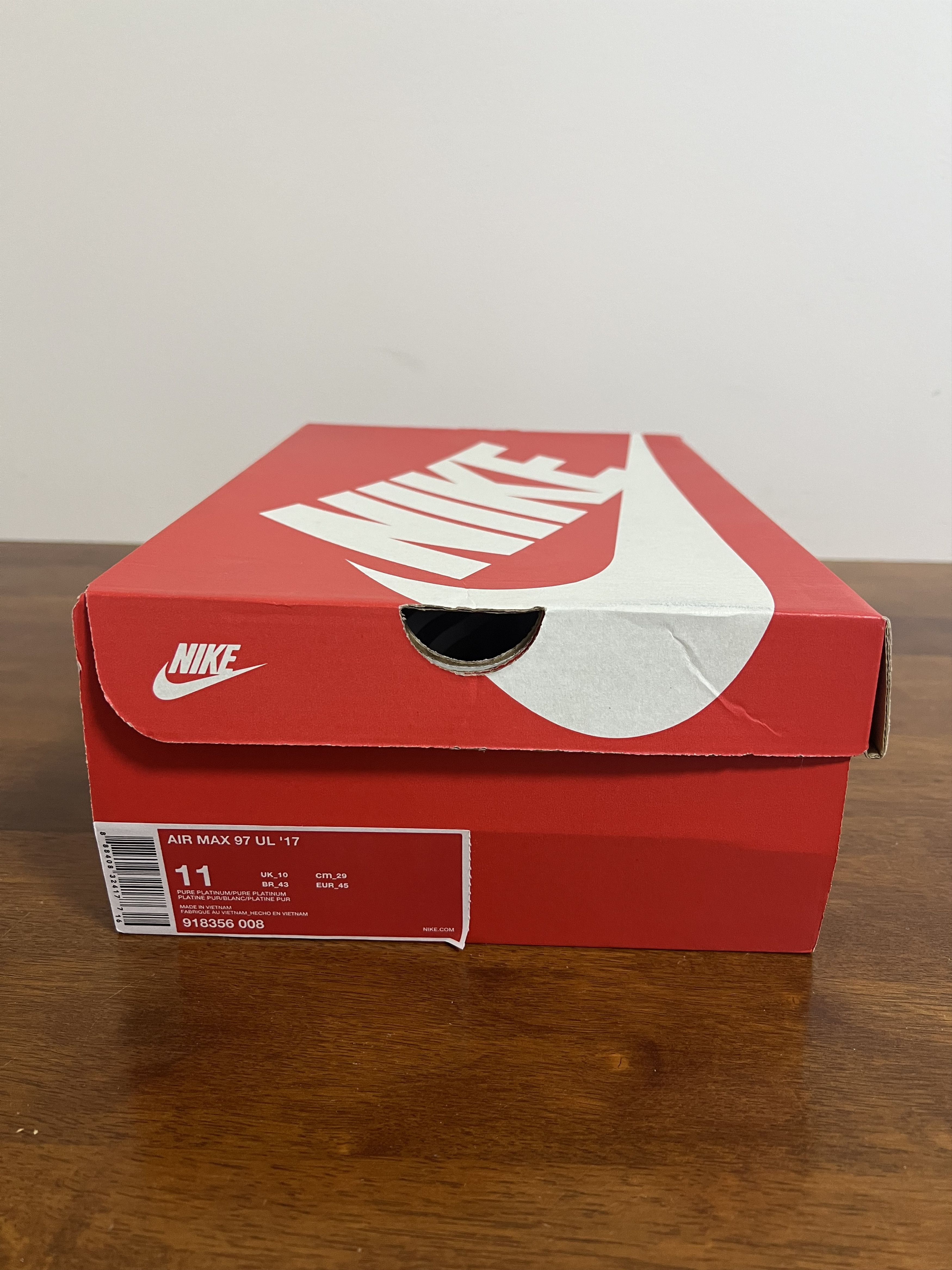 Nike 💚 2018 Nike Air Max 97 UL '17 Pure Platinum 3M US 11 NEW Size US 11 / EU 44 - 12 Thumbnail