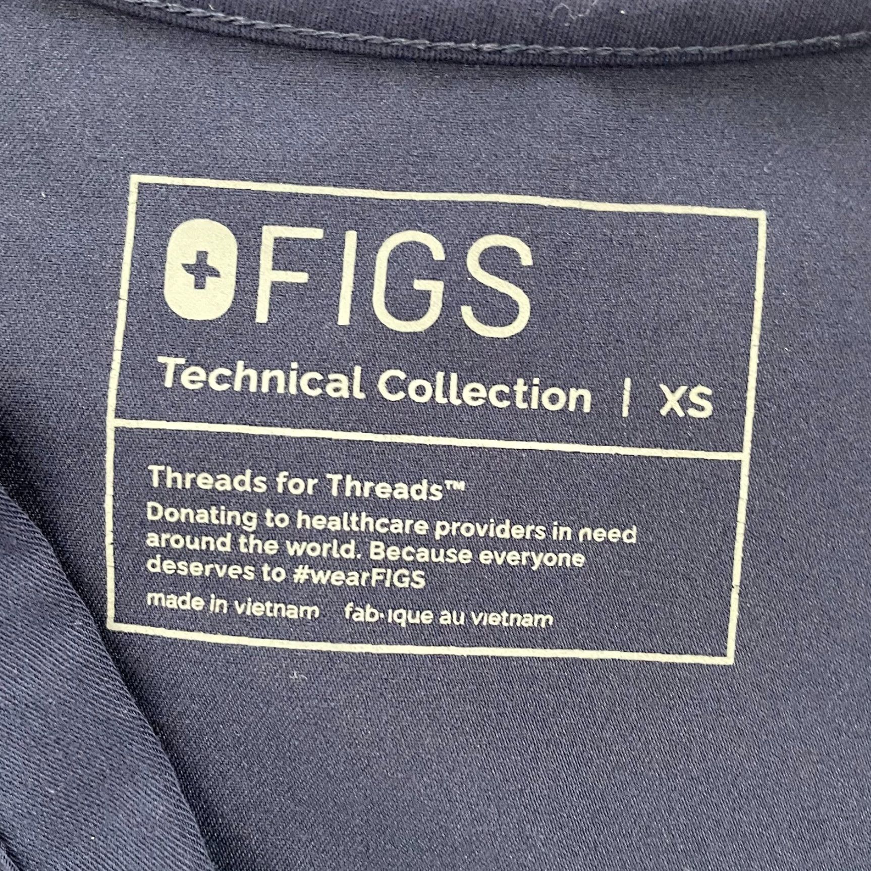Vintage Figs Scrubs Shirt Womens Extra Small Technical Collection Ladies XS Blue Top Size XS / US 0-2 / IT 36-38 - 6 Thumbnail