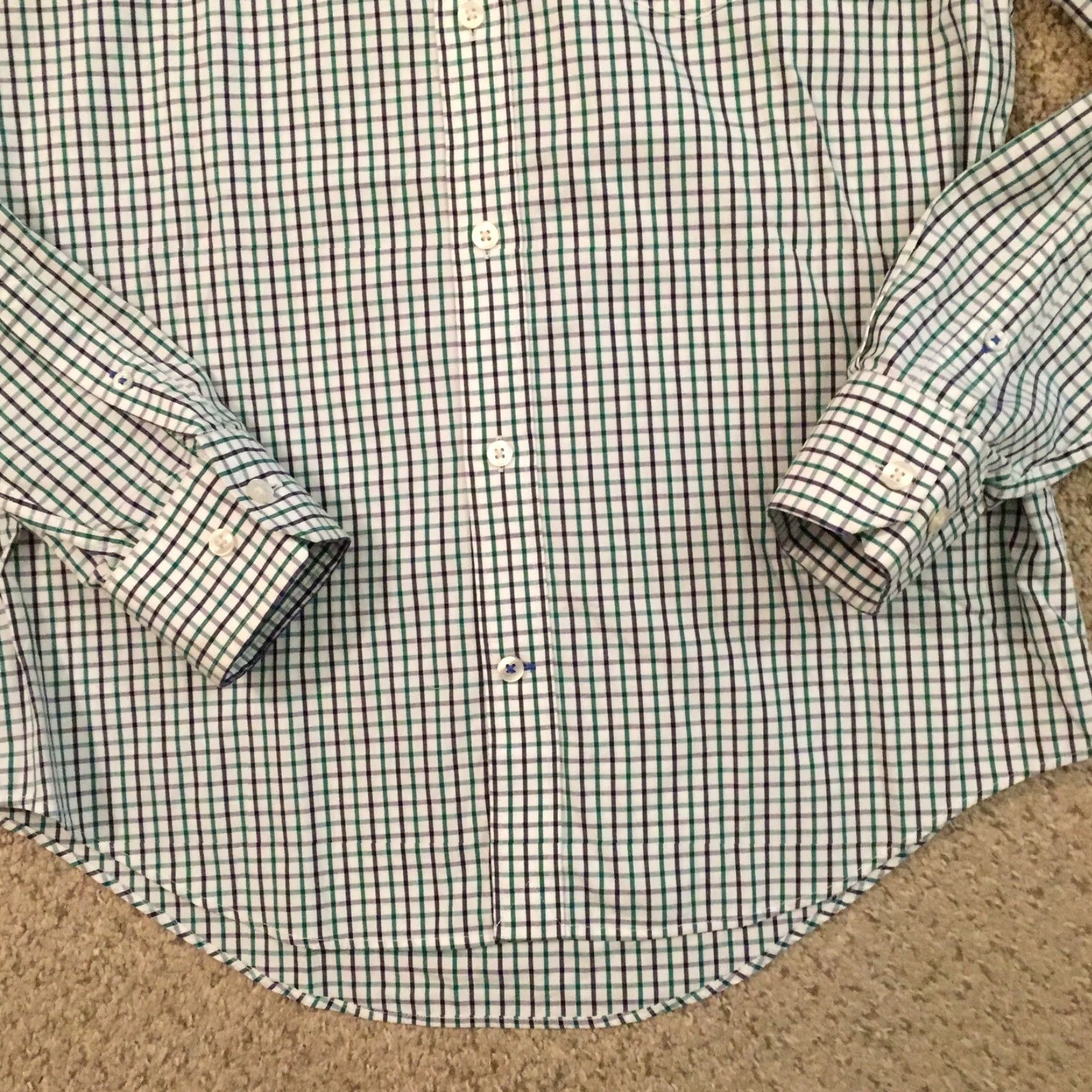 Gap Gap Shirt Mens Medium Green Plaid Long Sleeve Button Up Cotton Size US M / EU 48-50 / 2 - 4 Thumbnail