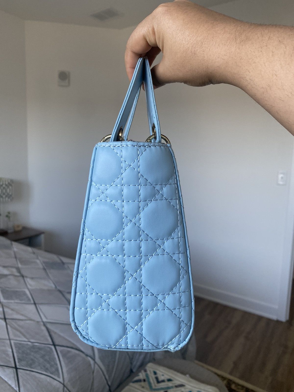 Other Womens Small Blue & Gold Crossbody Purse Ladies Handbag Size ONE SIZE - 3 Thumbnail