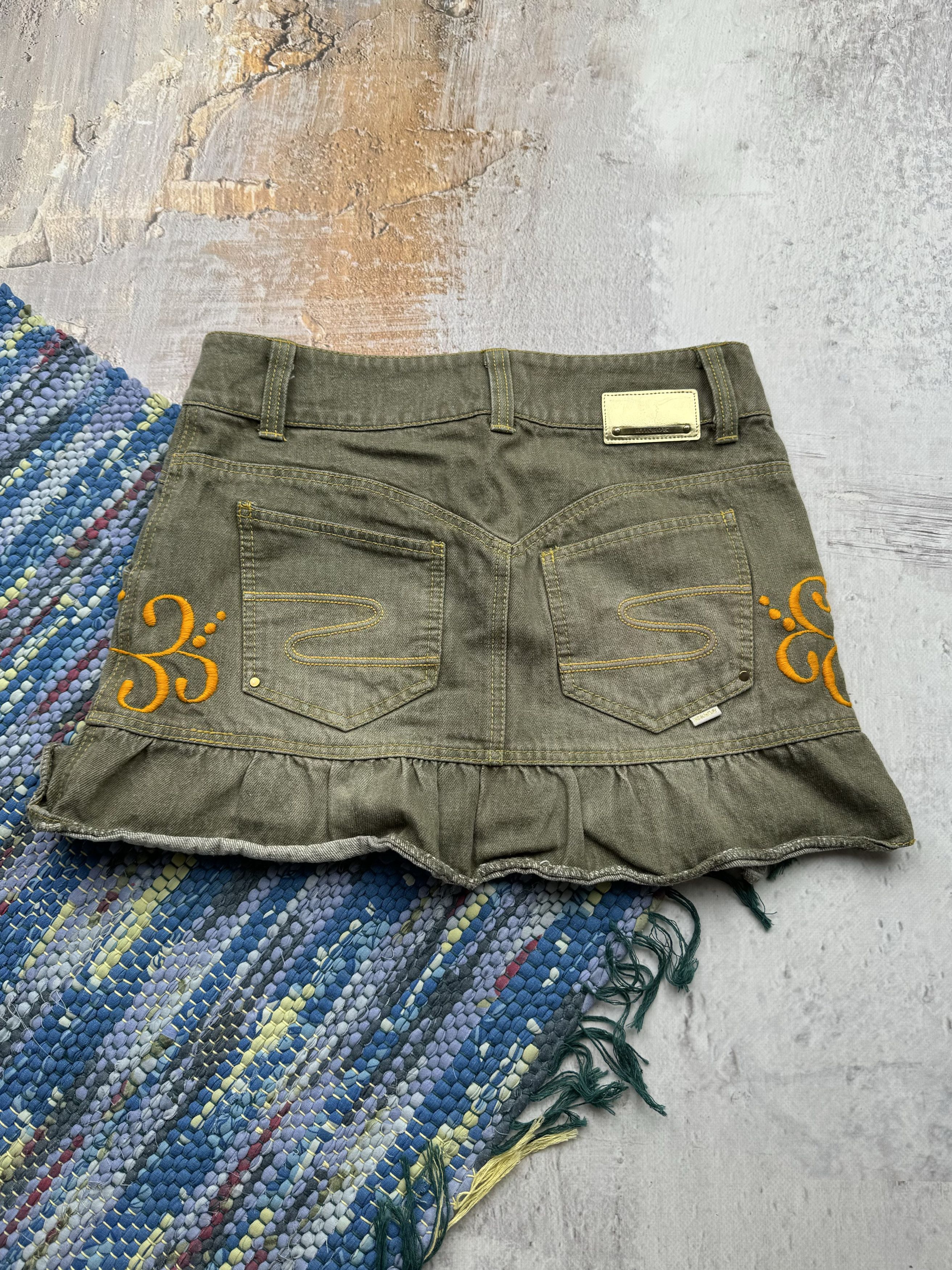 Japanese Brand Vintage Mini Skirt A132D15(157) Size 29" - 4 Thumbnail