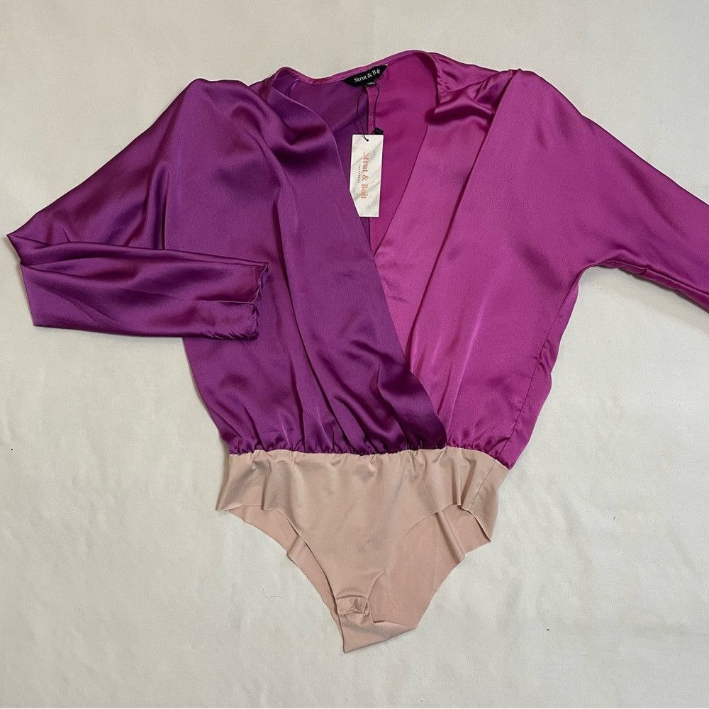 Other NWT New Strut & Bolt Two-Tone Bodysuit Dark Light Purple Si Size M / US 6-8 / IT 42-44 - 6 Thumbnail