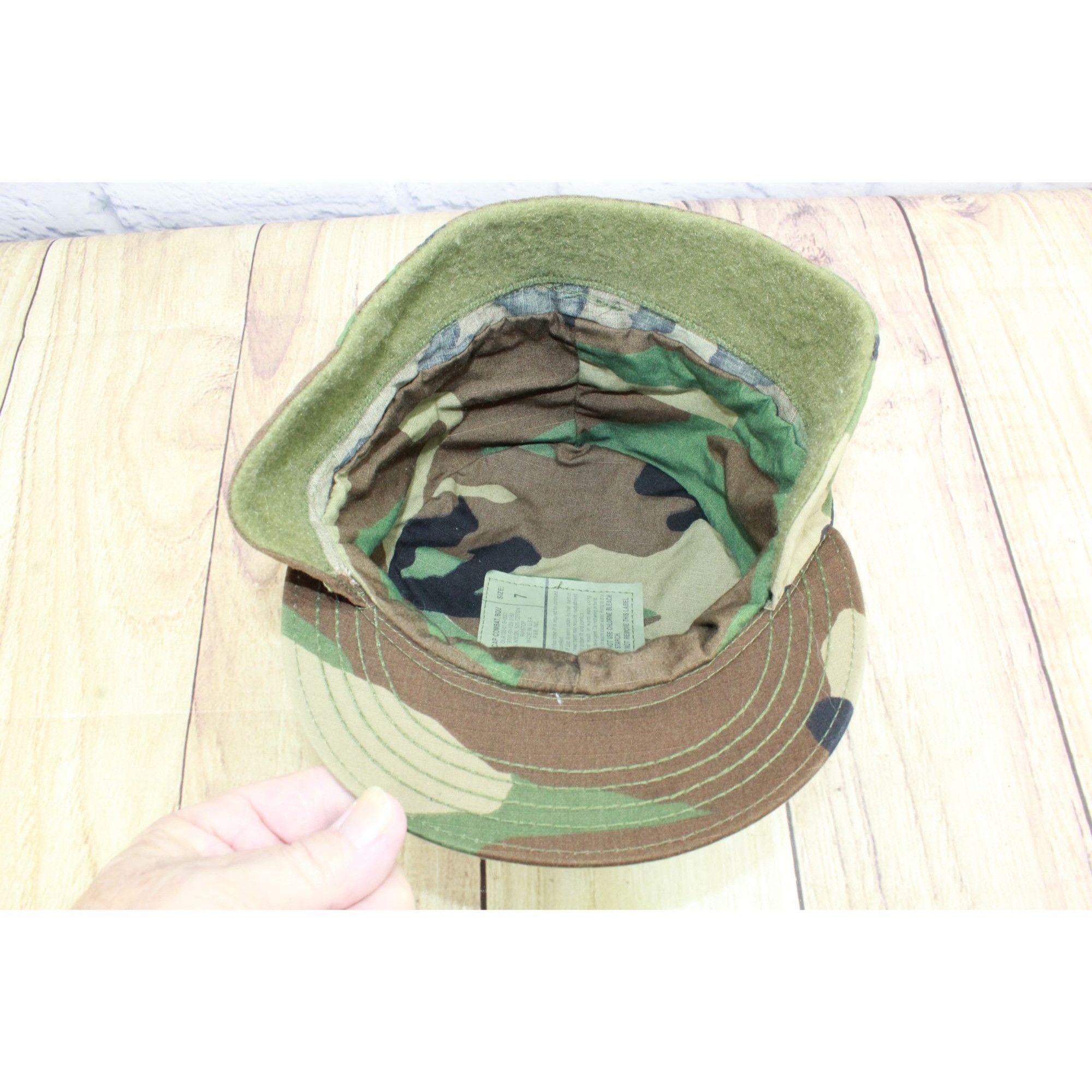 Other US Military Issued Hat Woodland Camo Combat Cap Ear Neck Fla Size ONE SIZE - 6 Thumbnail