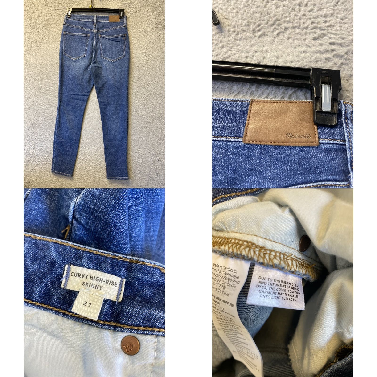 Madewell Madewell Jeans Size 27 Medium Wash High Rise Skinny Girlfriend Blue Womens Size 29" - 8 Thumbnail
