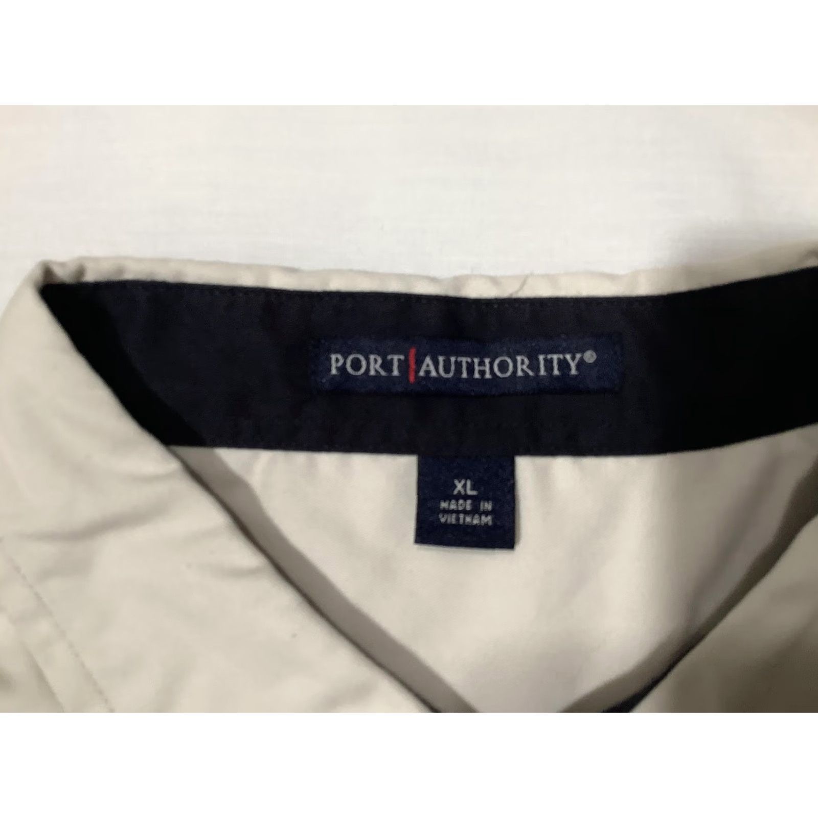 Port Authority Port Authority Shirt Mens XL Beige Kenwood Embroidered Short Sleeve Button Front Size US XL / EU 56 / 4 - 6 Thumbnail