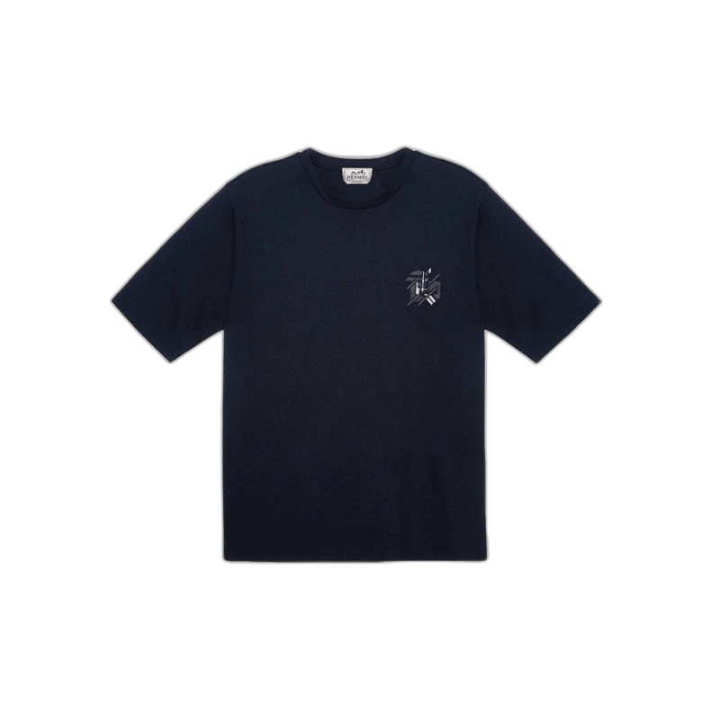 Hermes Hermes Black Logo Print Tshirt for Men-2506 Size US L / EU 52-54 / 3 - 1 Thumbnail