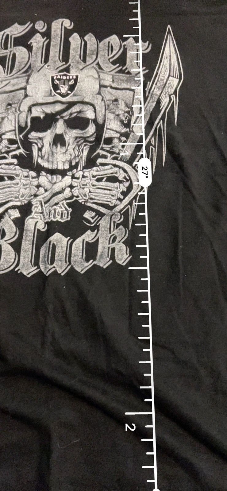 NFL INSANE vintage Oakland raiders silver and black graphic tee Size US XL / EU 56 / 4 - 4 Thumbnail