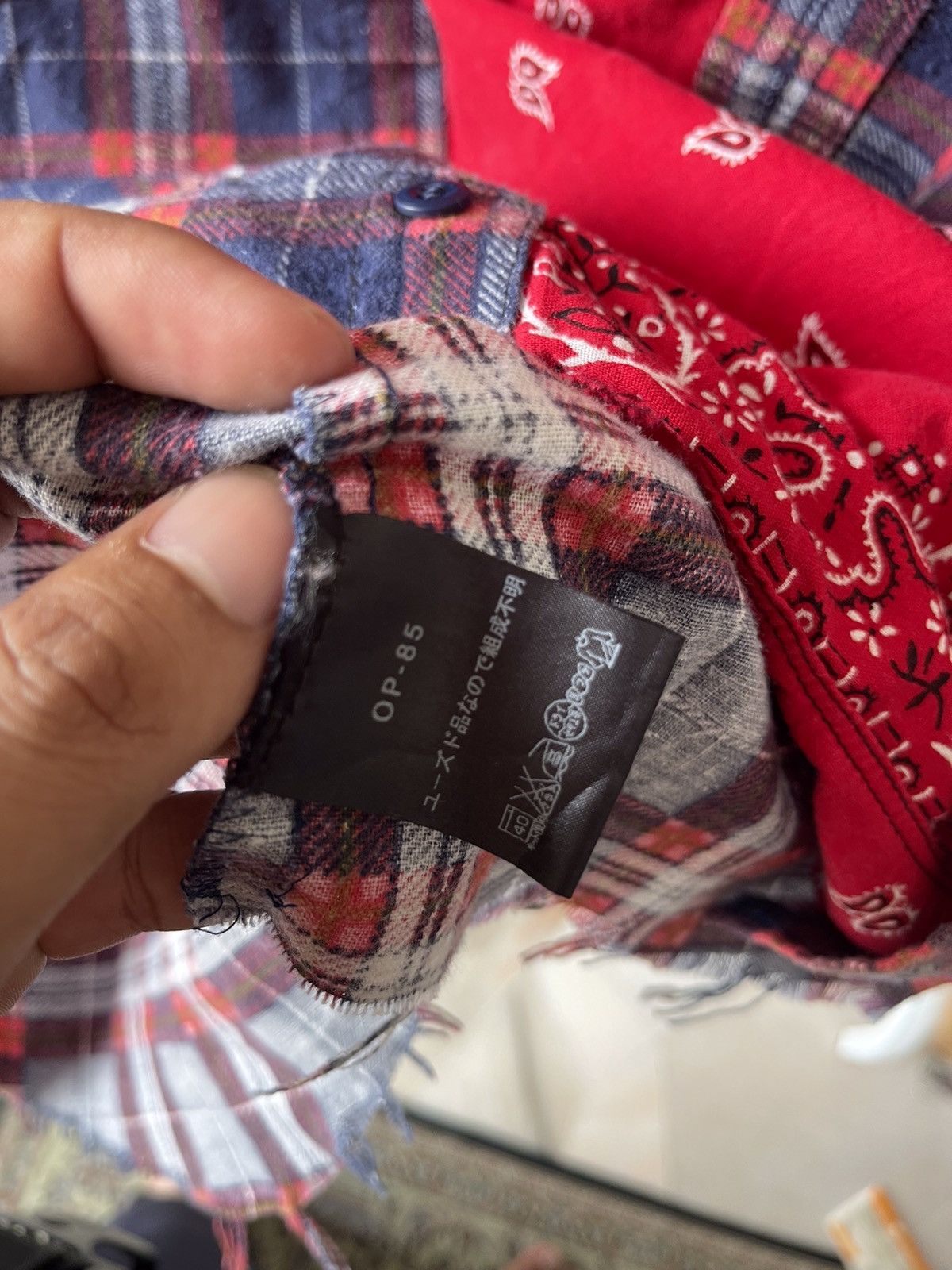 Old Park Old Park Rework Plaid Bandana Shirt A1 Size US M / EU 48-50 / 2 - 9 Thumbnail