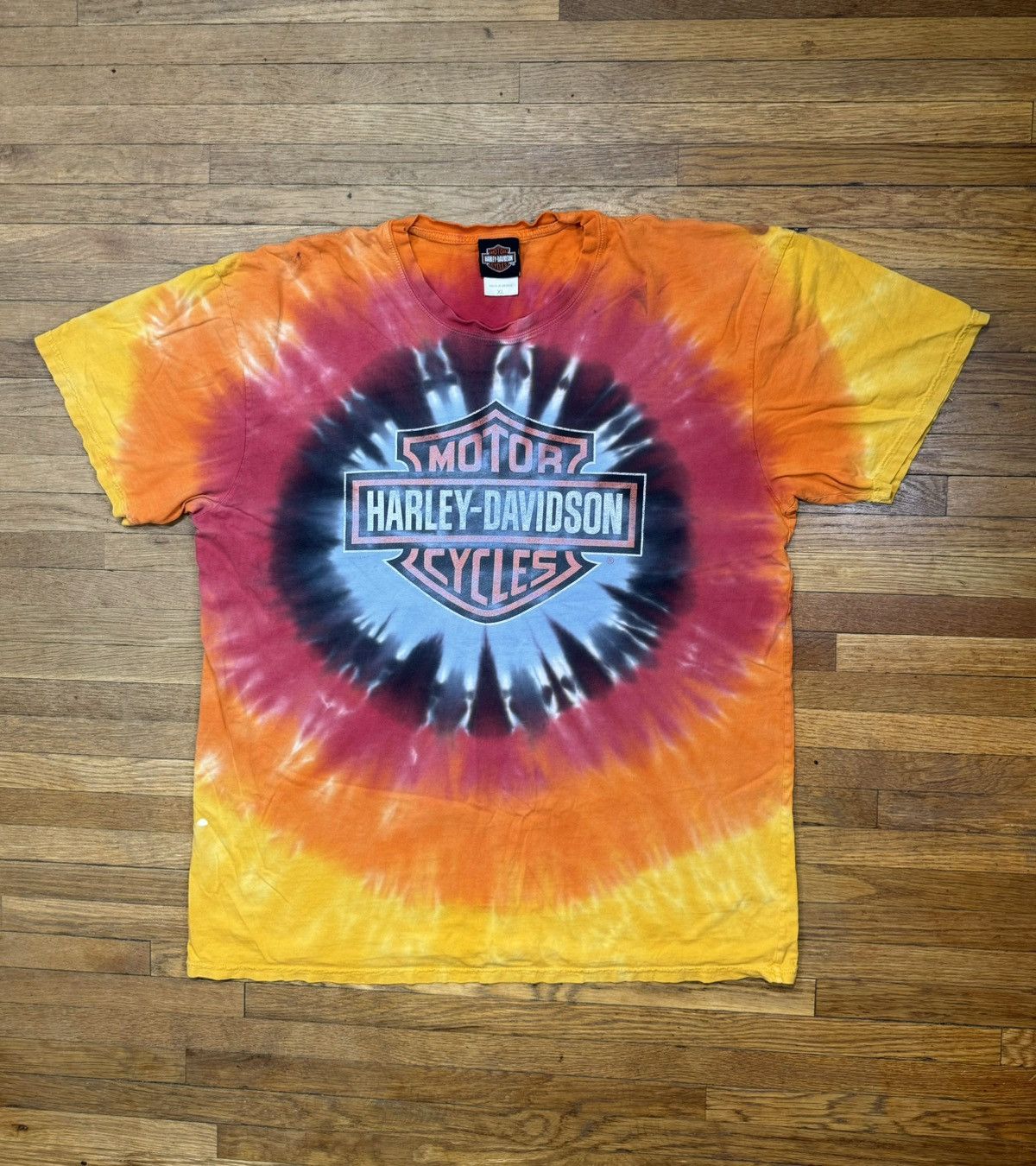 Harley Davidson × Vintage Vintage Harley Davidson Tye Dye Shirt Size US XL / EU 56 / 4 - 1 Thumbnail