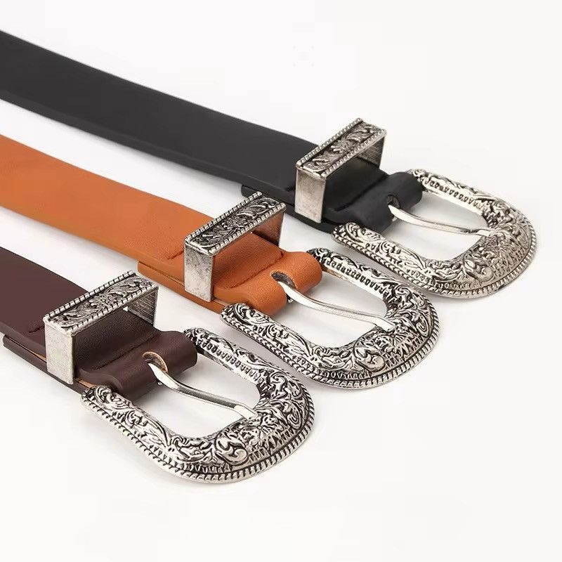 Japanese Brand × Leather Y2K Buckle PU Leather Belt Size ONE SIZE - 3 Thumbnail