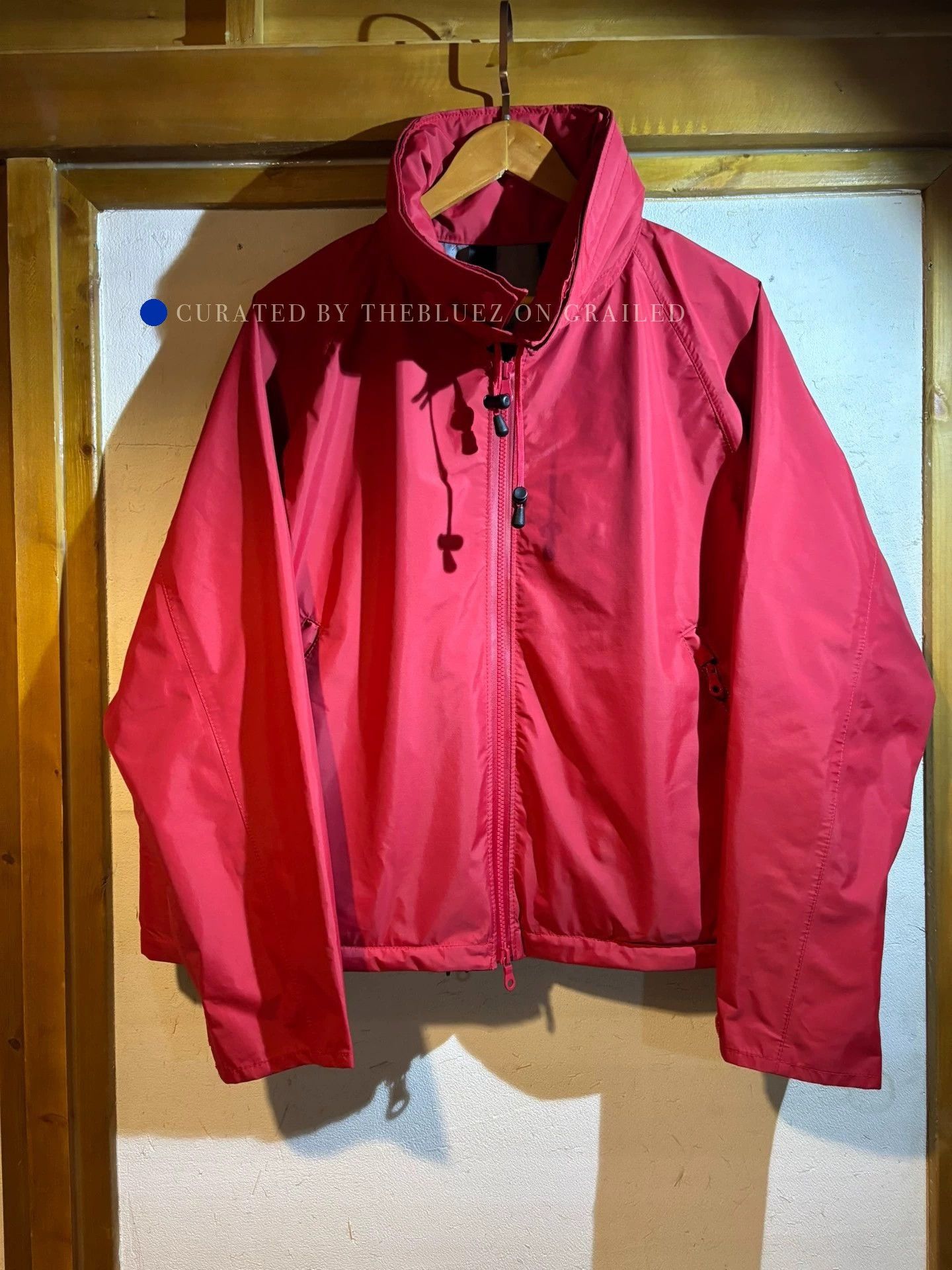 PHINGERIN Red High Collar Zip-Up Light Jacket Size US L / EU 52-54 / 3 - 1 Thumbnail