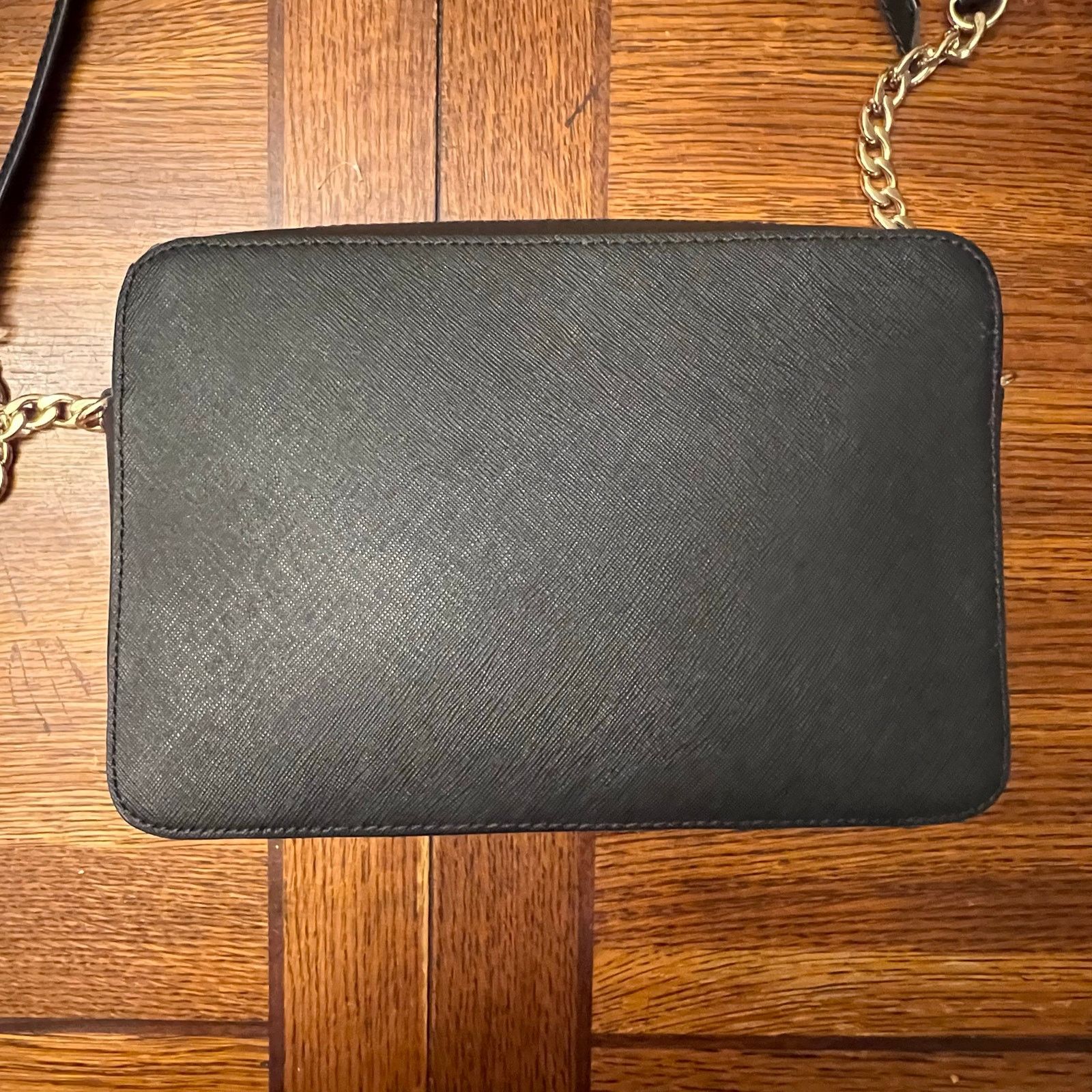 Michael Kors Michael Kors Jet Set Large Black Saffiano Crossbody Chain Size ONE SIZE - 10 Thumbnail