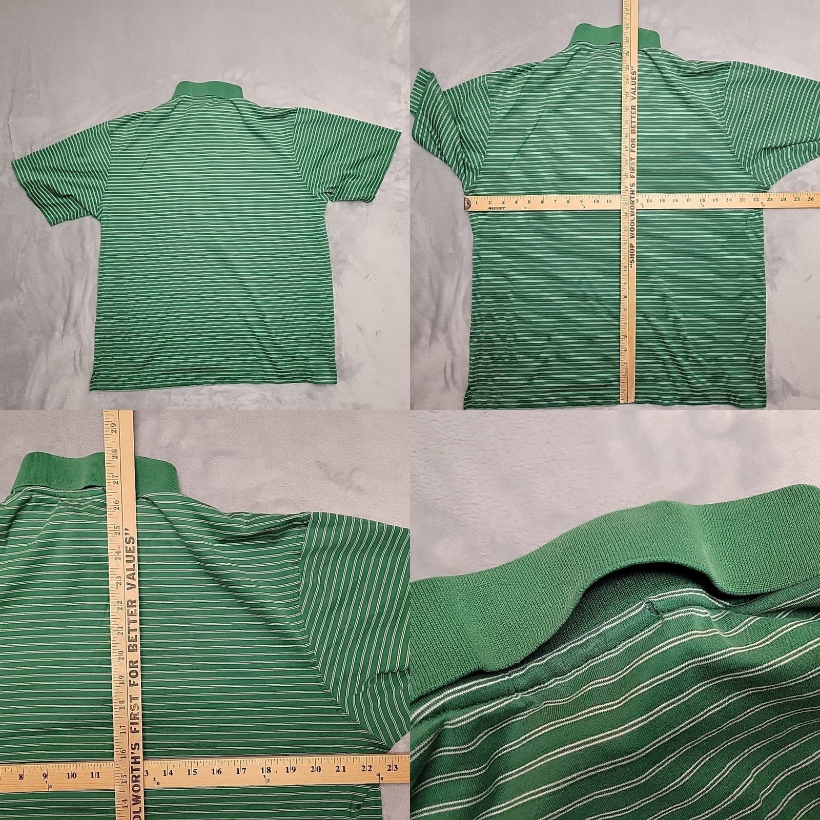 Vintage VINTAGE Amen Corner Polo Mens L Green Stripe Masters Golf Logo Pima Cotton Casual Size US L / EU 52-54 / 3 - 8 Thumbnail