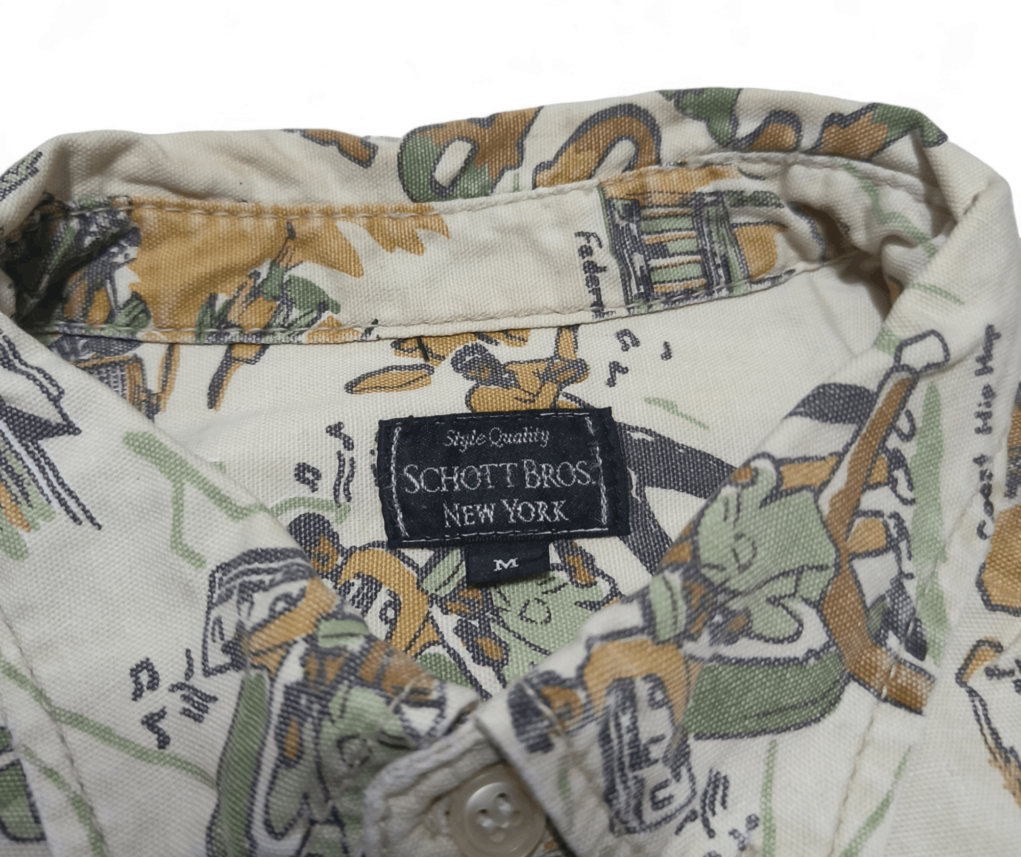 Schott Vintage Schott Bros New York Map Pattern Shirt Size US M / EU 48-50 / 2 - 7 Thumbnail