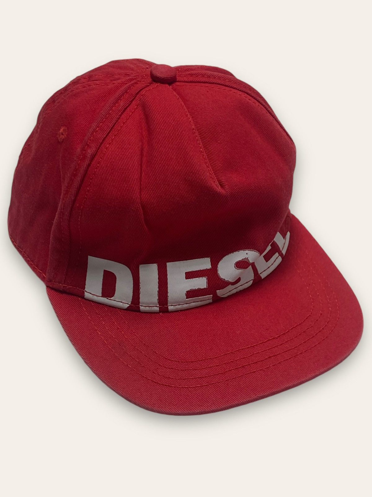 Diesel Vintage DIESEL Big Logo Red Snap Back Cap Y2K Size ONE SIZE - 1 Thumbnail