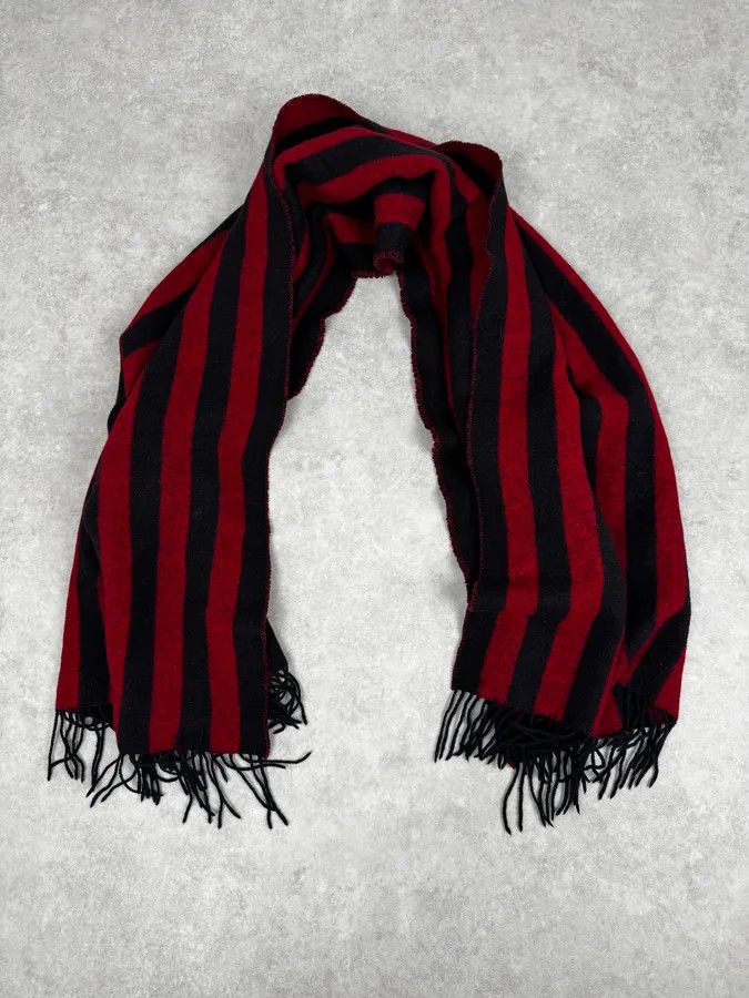 Jean Paul Gaultier Jean Paul Gaultier Bicolor Red & Black Scarf Size ONE SIZE - 1 Thumbnail