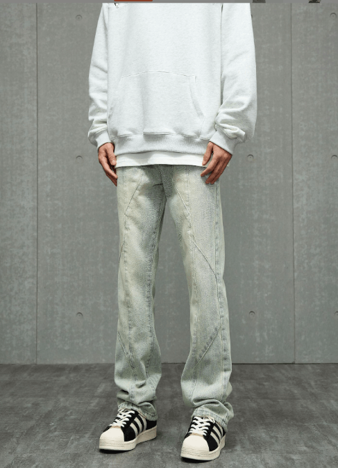 Japanese Brand × Jean American high street washed distressed flared jeans Size US 32 / EU 48 - 3 Thumbnail