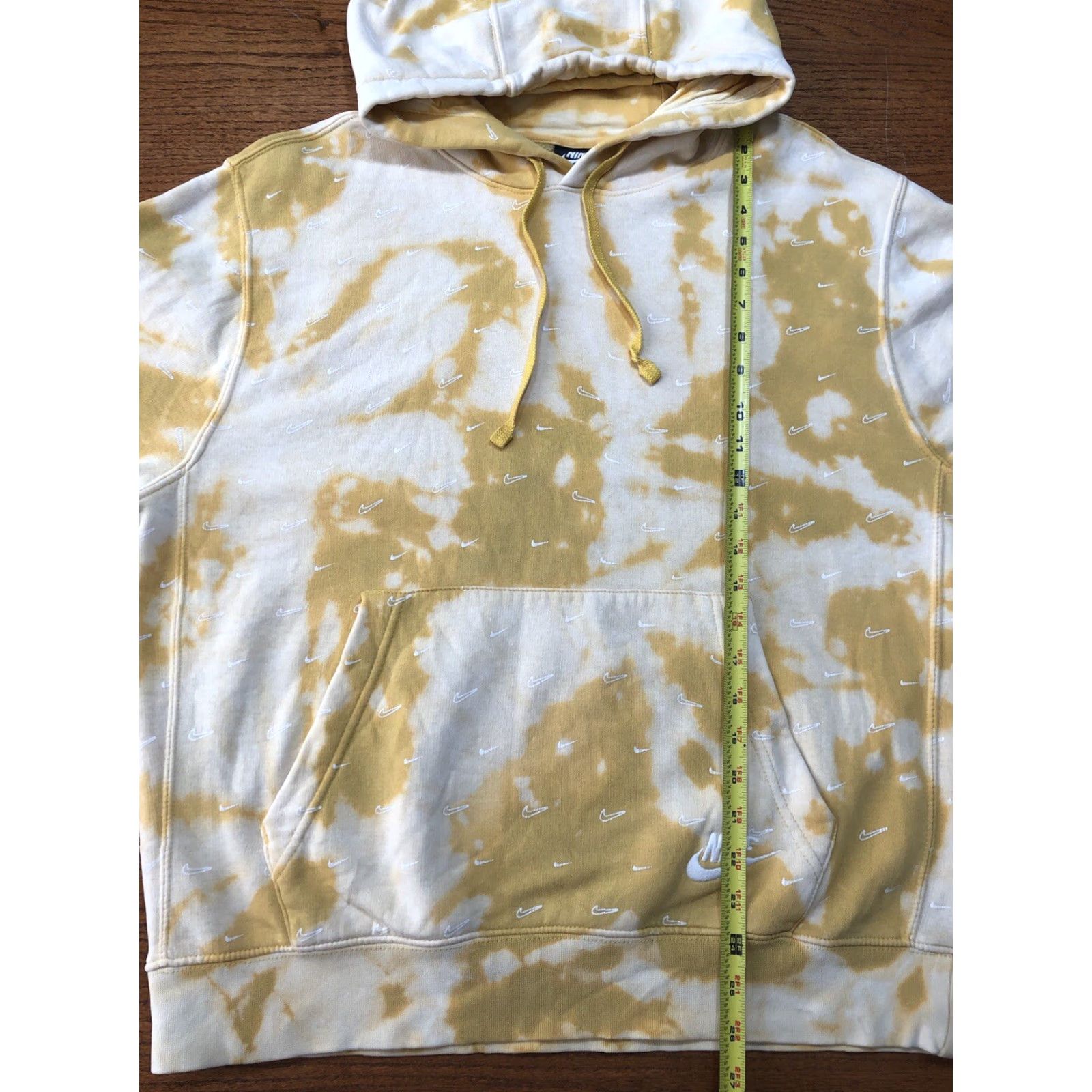 Nike VINTAGE Nike Sweatshirt Hoodie Mens Tag XXL Tie Dye Acid Wash Yellow 1 Of 1 Checks AOP Size US M / EU 48-50 / 2 - 7 Thumbnail