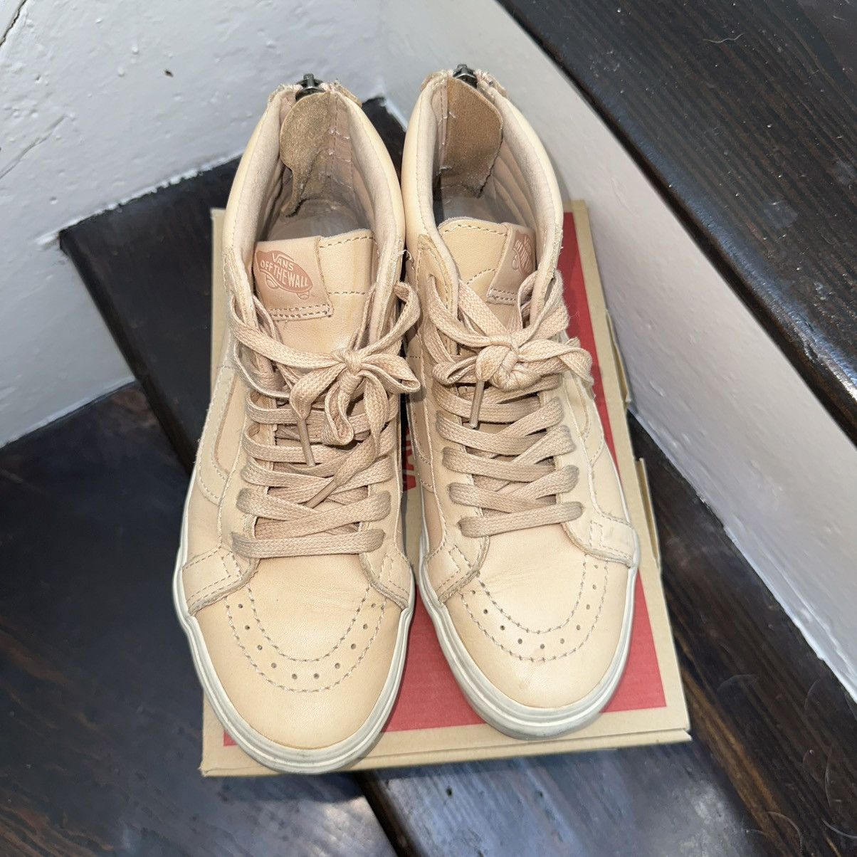 Vans VANS Sk8-Hi Reissue Zip High Veggie Tan Leather 4.5 M 6 W Size US 6 / IT 36 - 4 Thumbnail