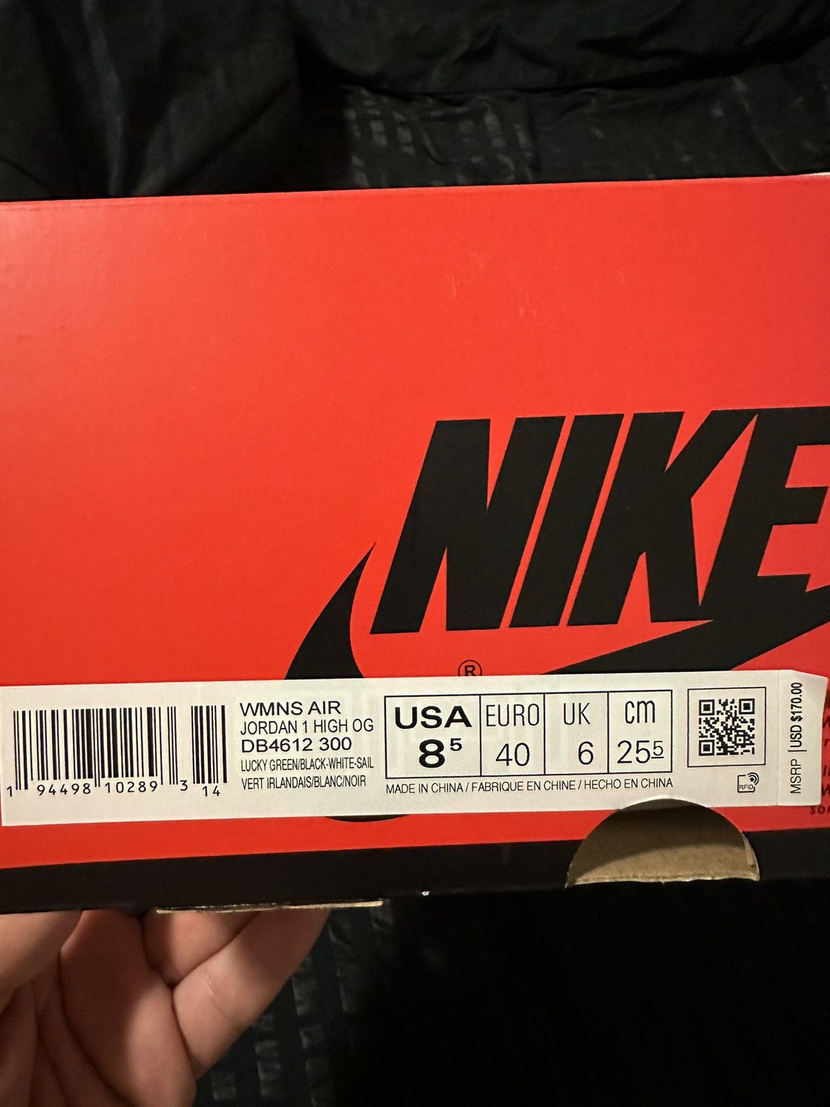 Nike Air Jordan 1 Lucky Green Size US 7 / EU 40 - 7 Thumbnail