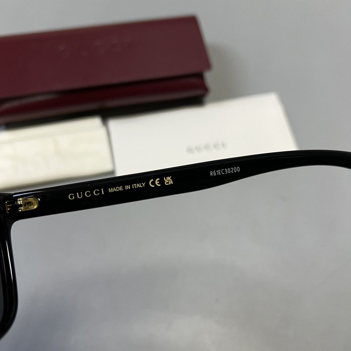 Gucci Gucci NEW Black Rectangular Men's Sunglasses NEW luxury Size ONE SIZE - 9 Thumbnail