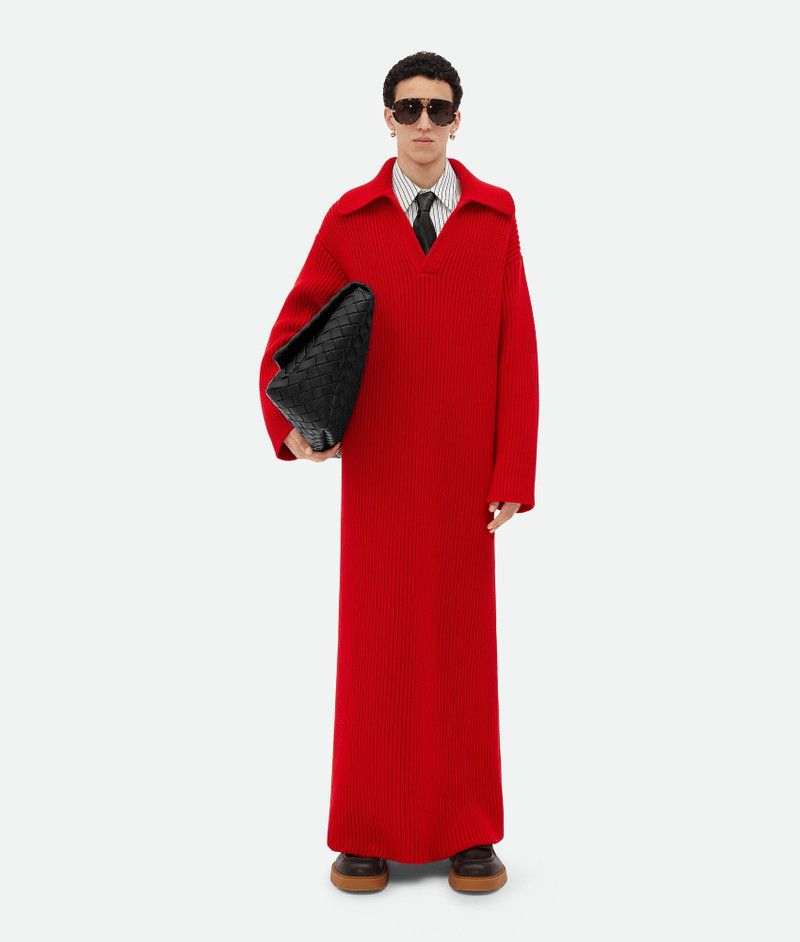 Bottega Veneta o1s1rm0326 Wool And Cashmere Dress in Red Size US XL / EU 56 / 4 - 1 Thumbnail
