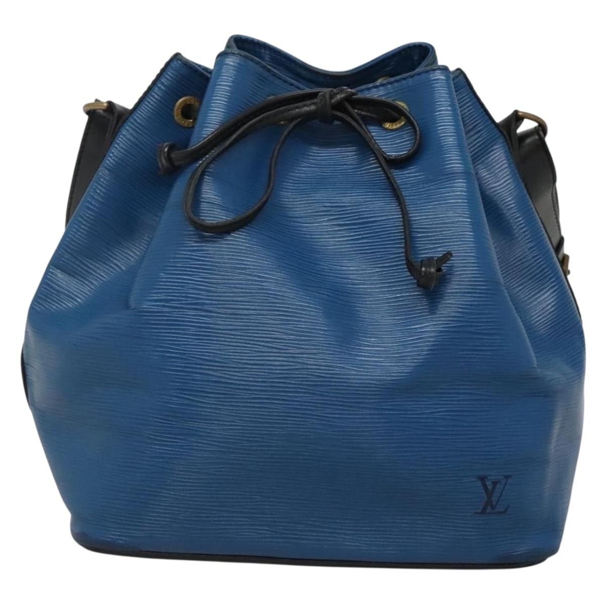 Louis Vuitton LOUIS VUITTON Epi Petit Noe Shoulder Bag Bicolor Black Blue Size ONE SIZE - 13 Thumbnail