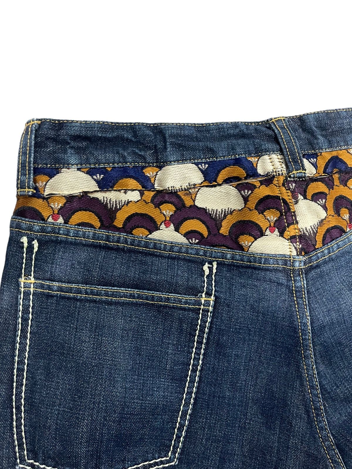 Japanese Brand × Vintage Vintage Gemstone Style Sukajan Koi Fish Denim Jeans Size US 32 / EU 48 - 13 Thumbnail