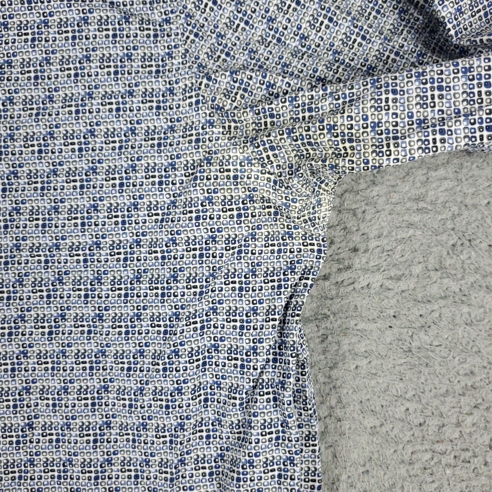 BUGATCHI VINTAGE Bugatchi Uomo Button-Up Shirt Mens XL Blue Geometric Collared Long Sleeve Regular Fit Modern Classic Mens XL Blue Geometric Shirt Size US XL / EU 56 / 4 - 4 Thumbnail