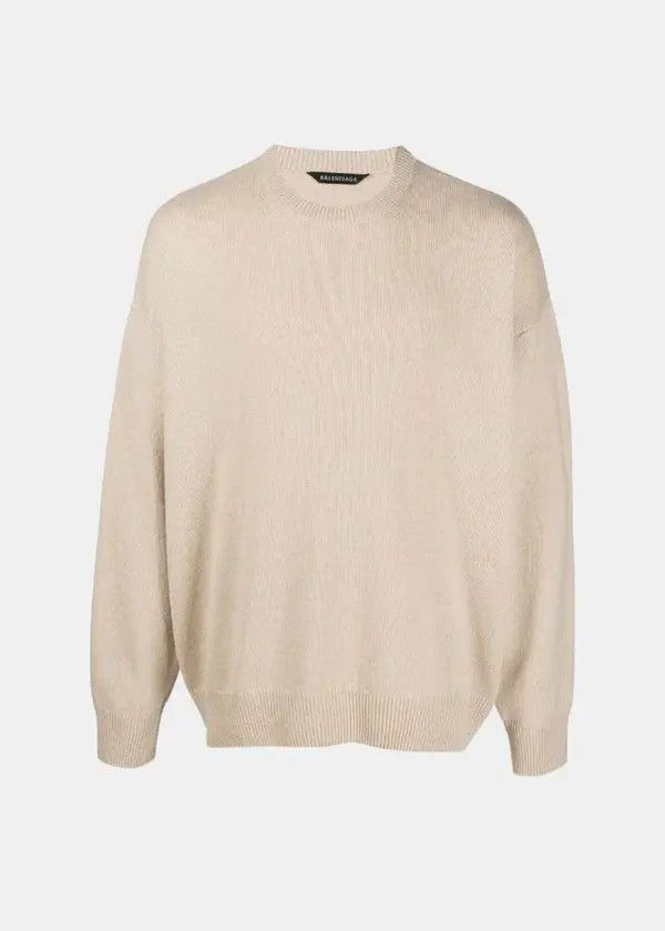Balenciaga o1mt1gz1224 Sweater in Beige Size US S / EU 44-46 / 1 - 1 Thumbnail