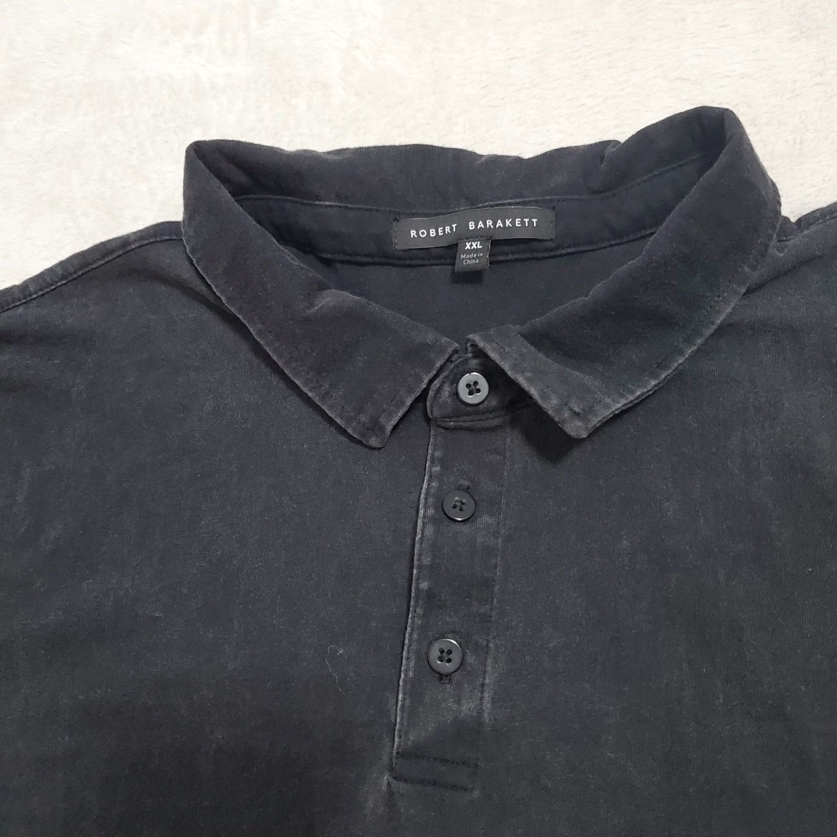Vintage Robert Barakett Polo Shirt Men 2XL Black Kentville Cotton Short Sleeve Polo Shirt Mens Size US XXL / EU 58 / 5 - 4 Thumbnail