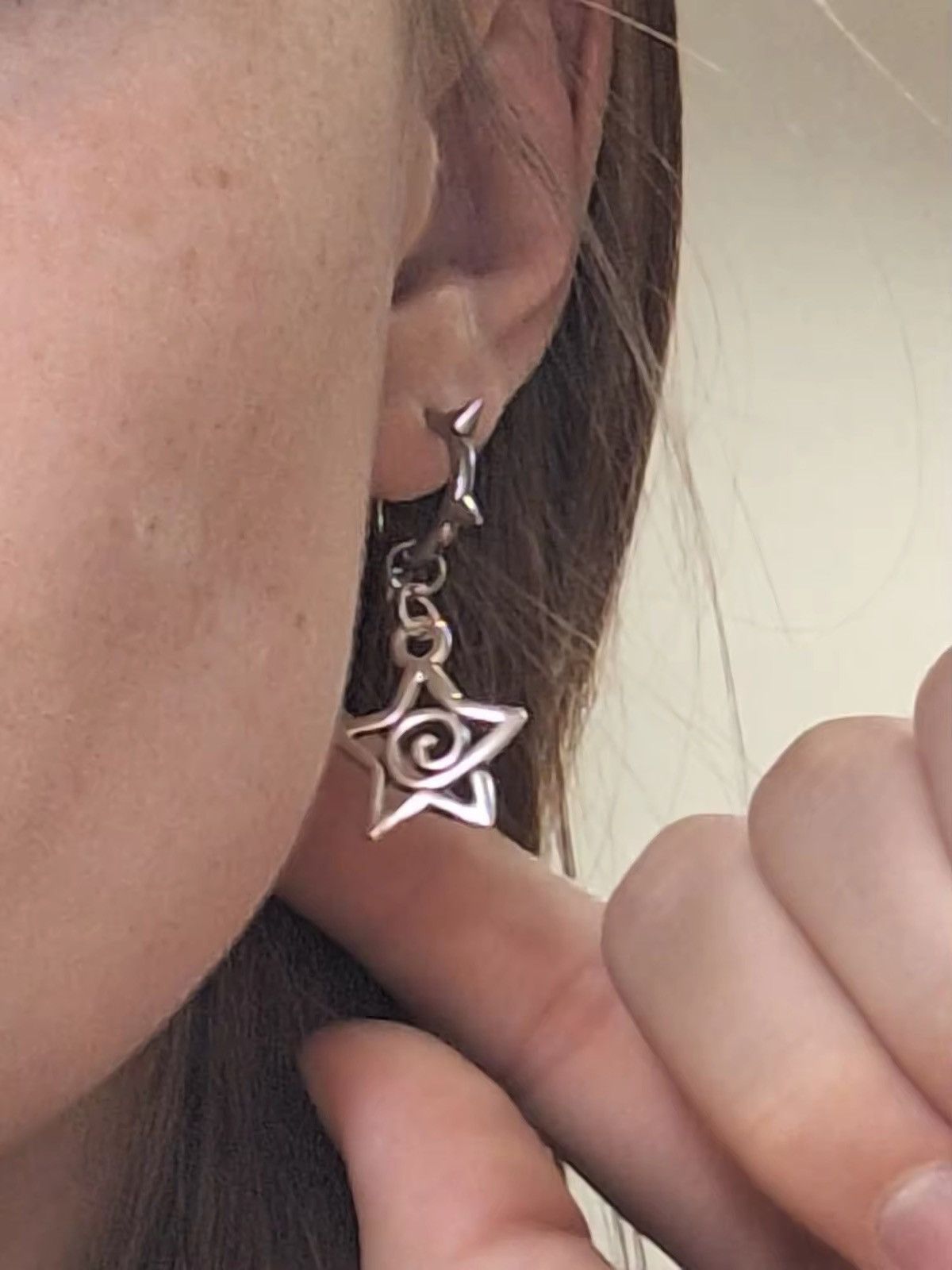 Vintage Y2K Spike Star Drop Earrings Size ONE SIZE - 3 Thumbnail