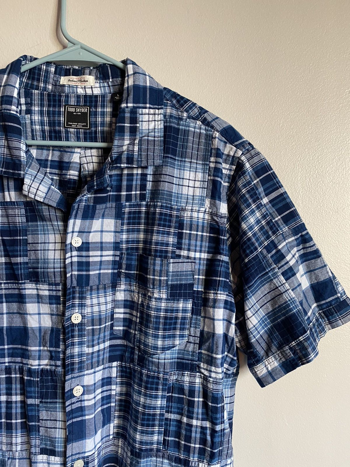Todd Snyder Plaid patchwork camp collar shirt Size US L / EU 52-54 / 3 - 2 Thumbnail